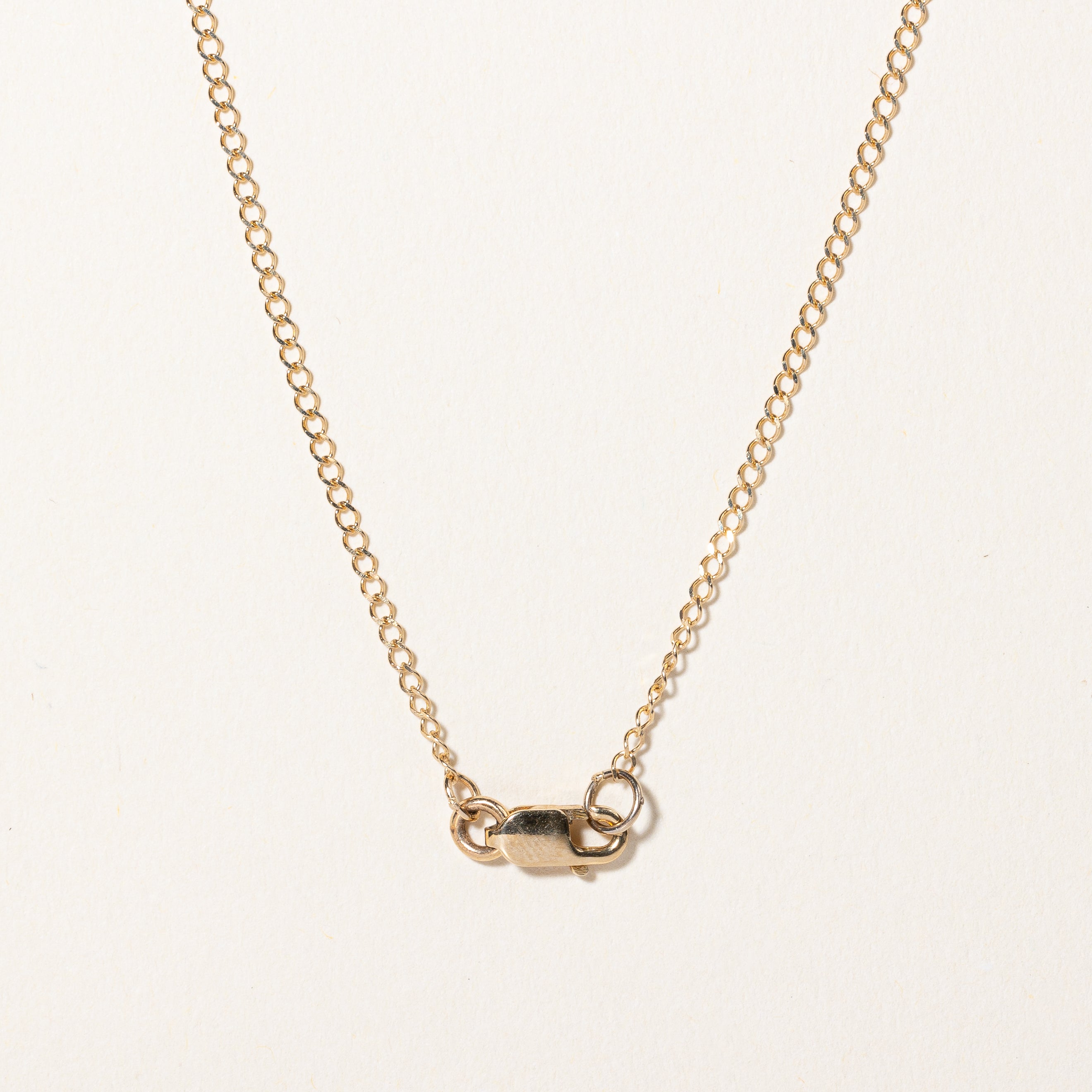 Sapphire & Diamond Scoop Pendant Necklace | 0.60ctw, 0.01ctw | 16" |