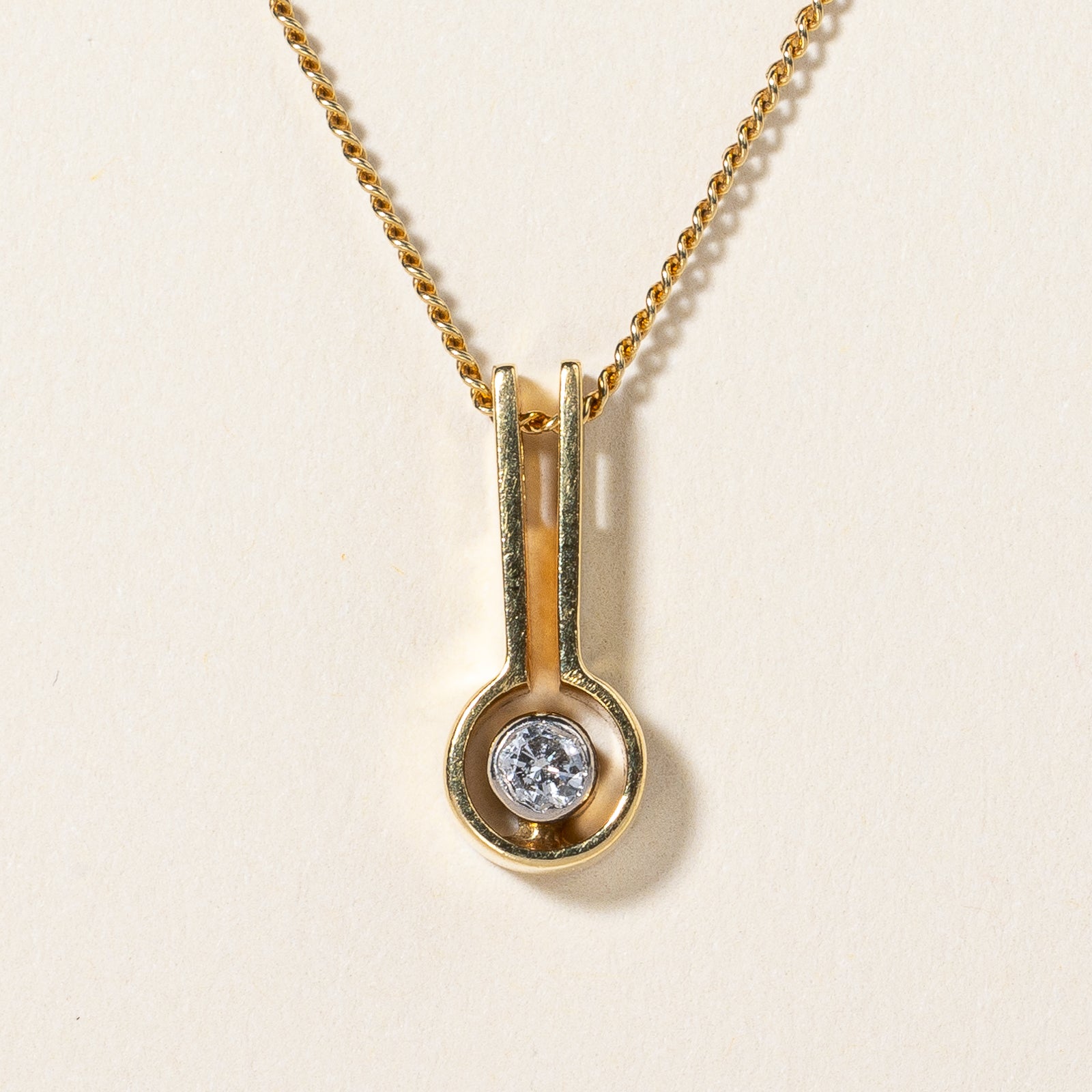 Diamond Drop Necklace | 0.08ct | 16" |