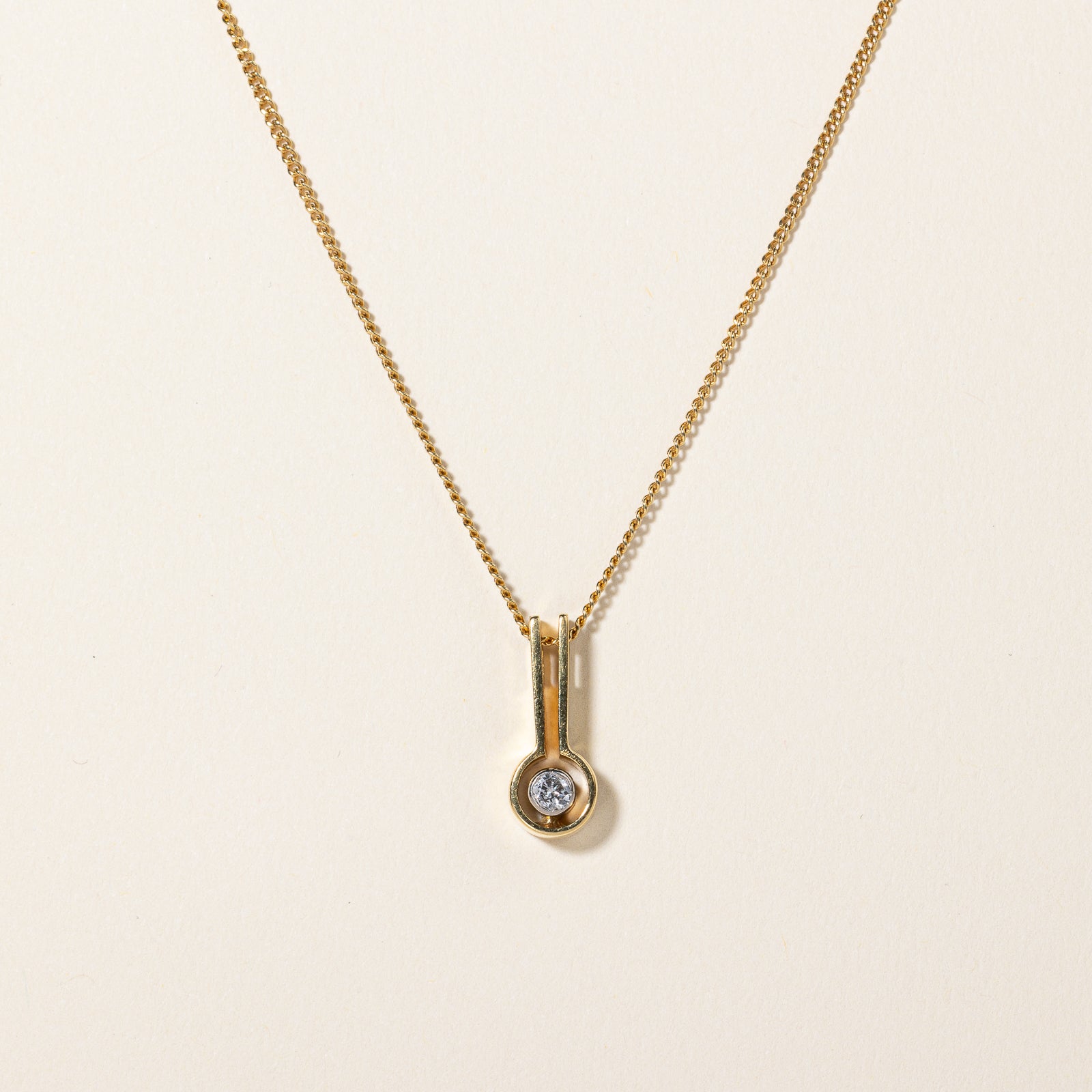 Diamond Drop Necklace | 0.08ct | 16" |