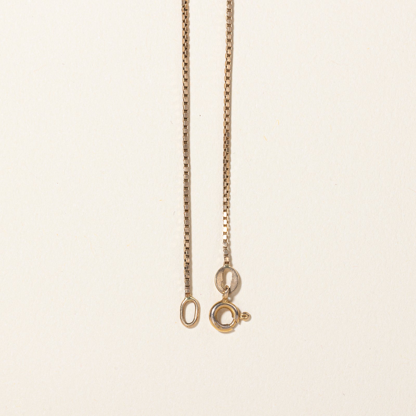 Yellow Gold Thin Box Link Chain | 23" |