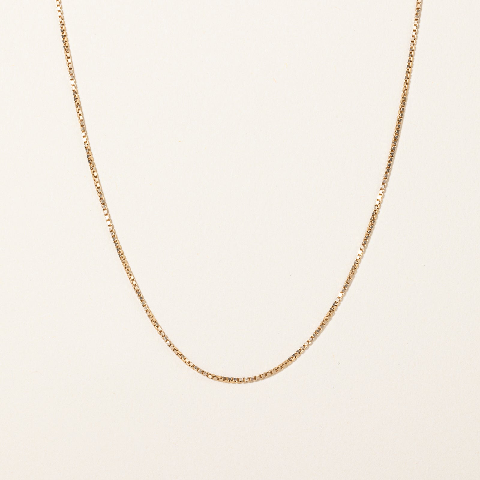 10k Yellow Gold Box Link Chain | 18" |