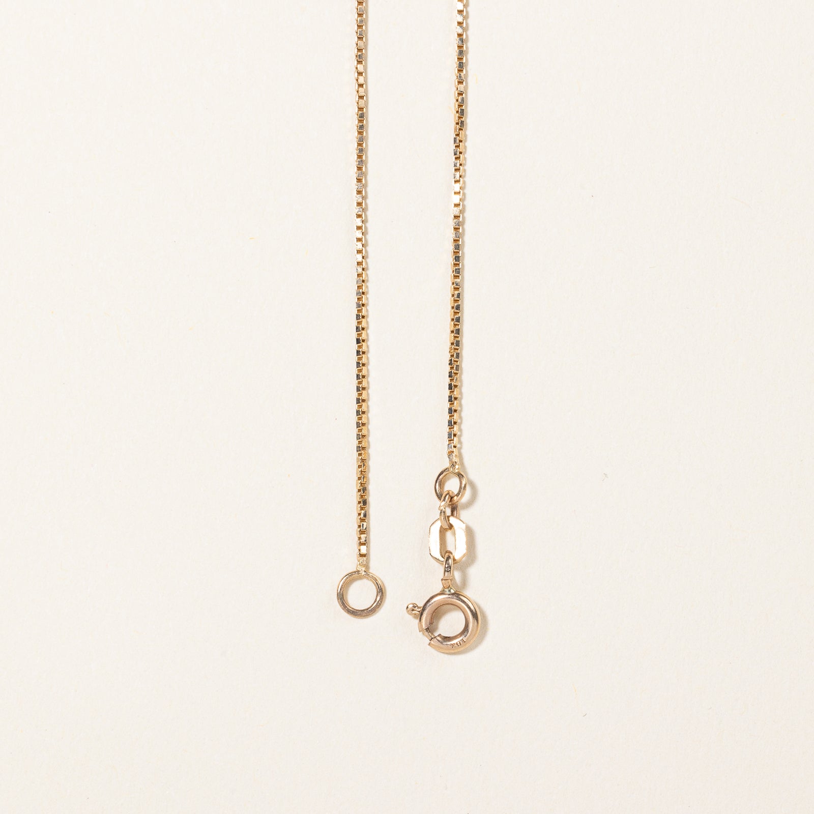 10k Yellow Gold Box Link Chain | 18" |