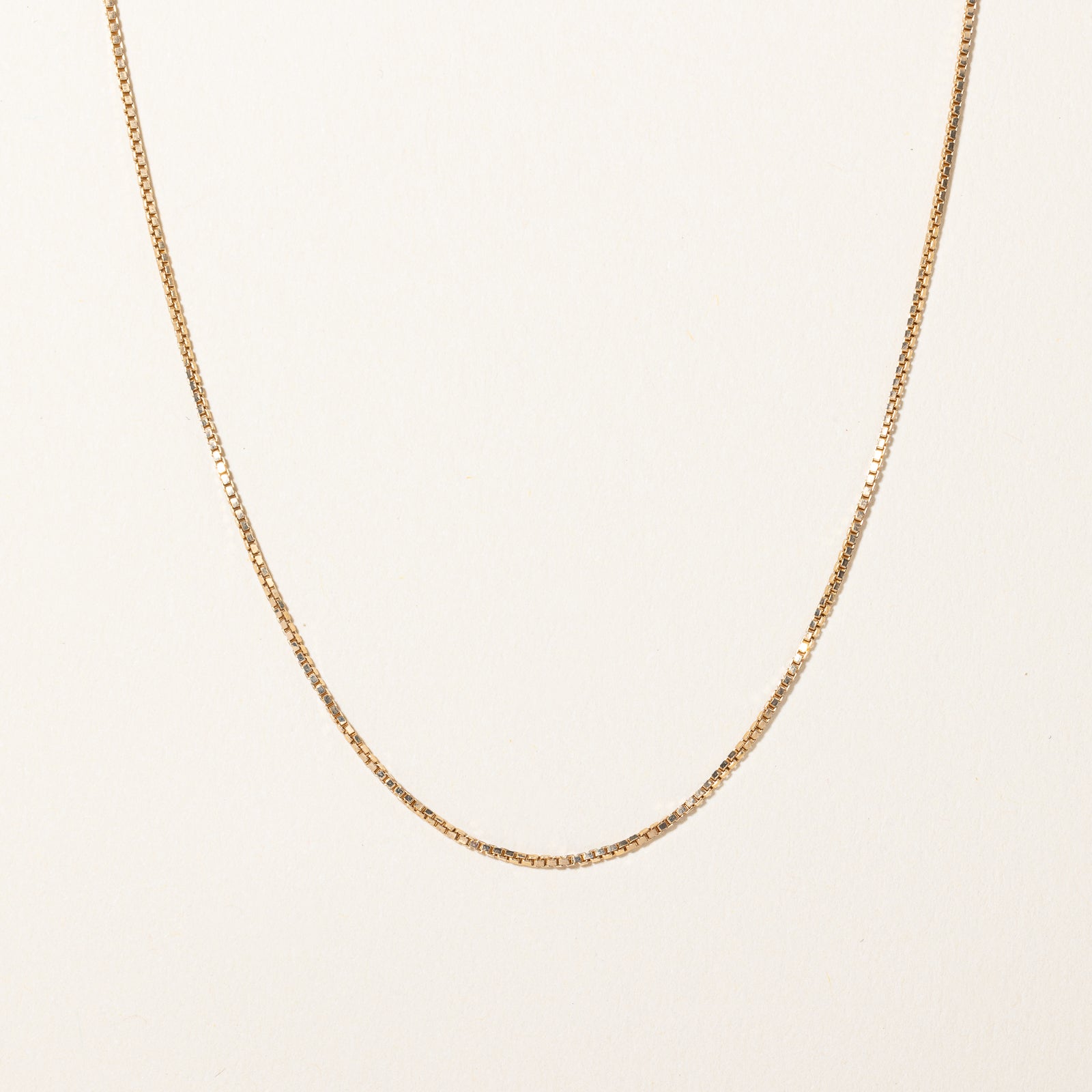 10k Yellow Gold Box Link Chain | 18" |
