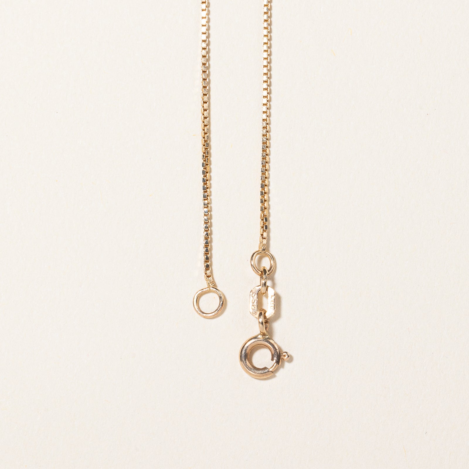 10k Yellow Gold Box Link Chain | 18" |