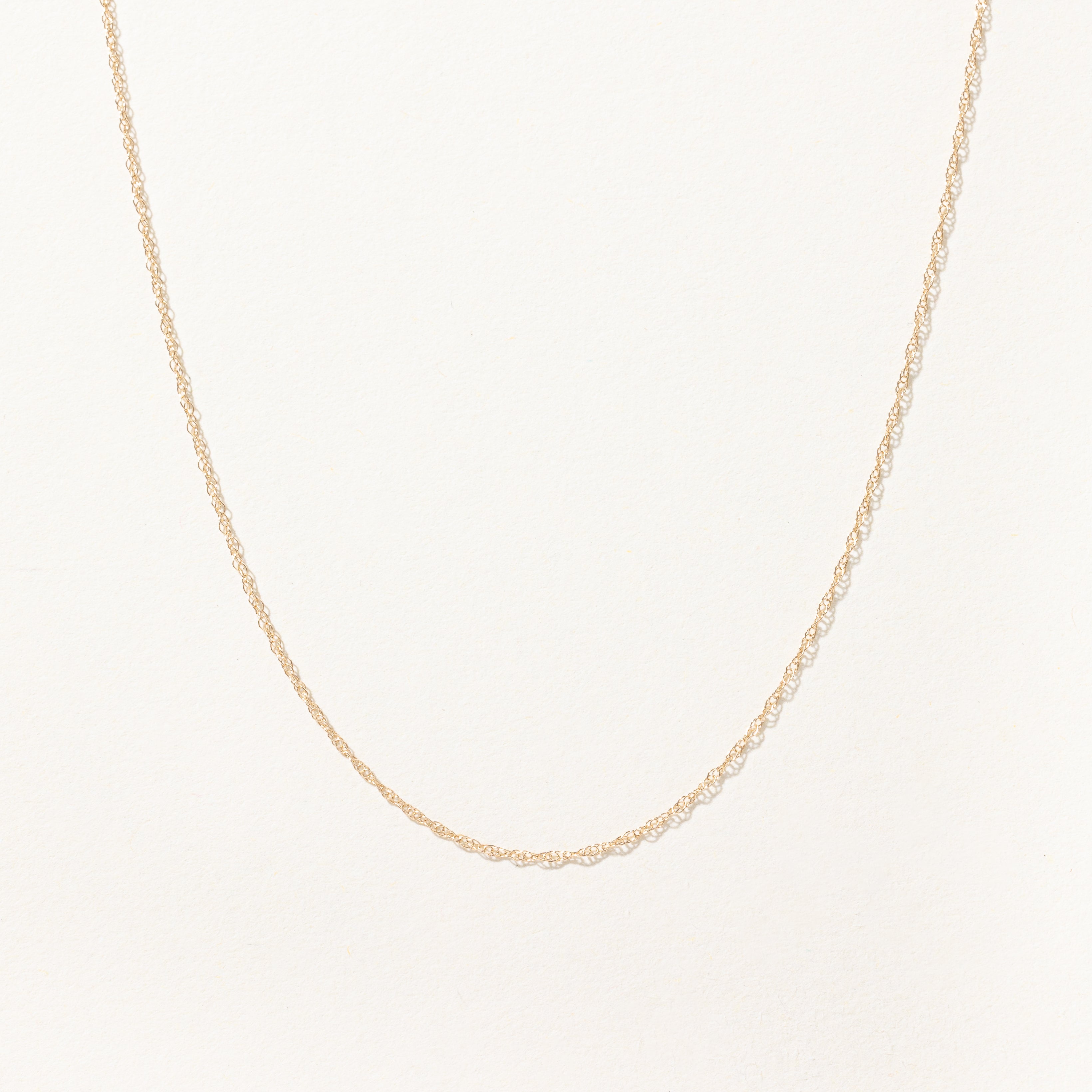 Chaîne corde en or 10 carats 100 Ways | 40 cm