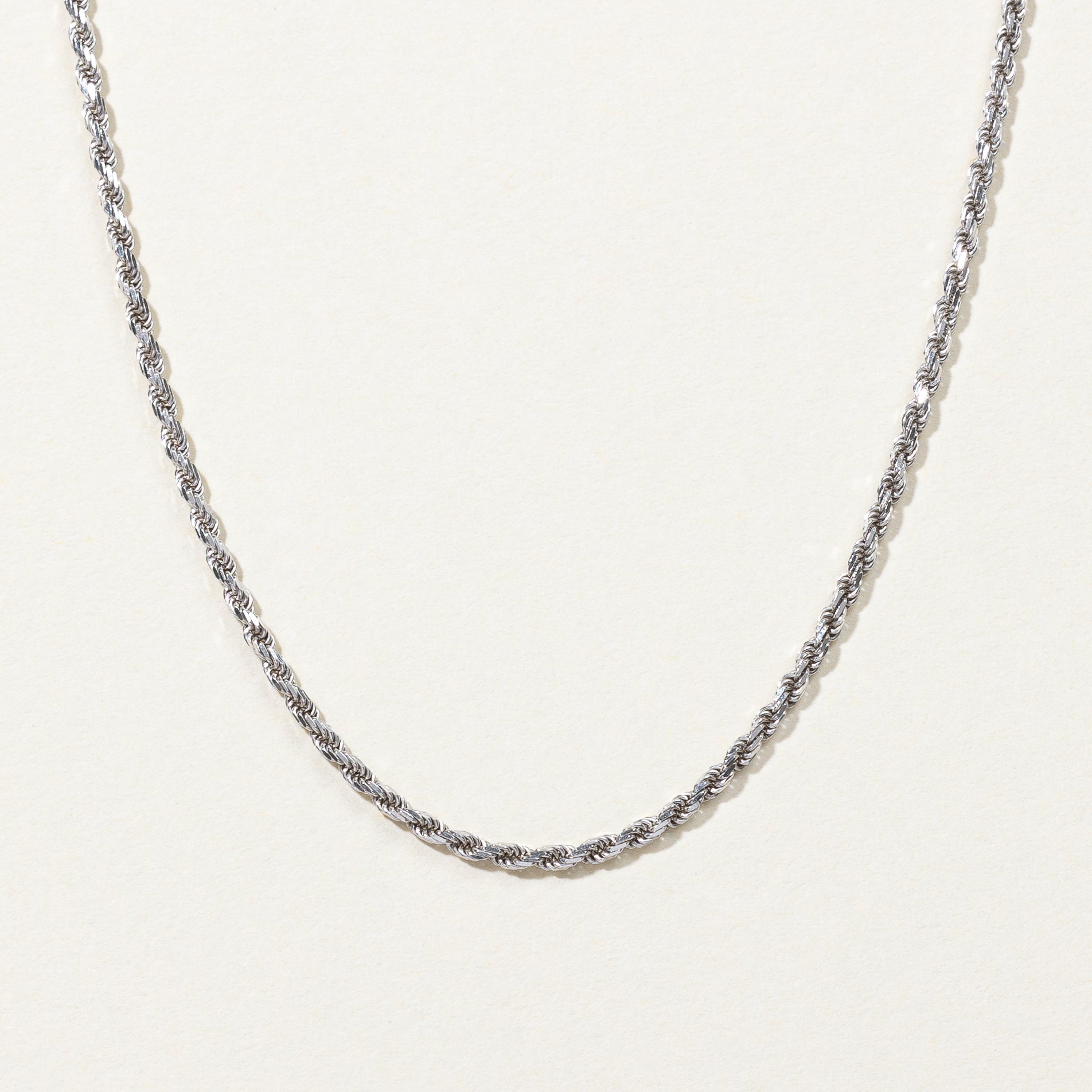 14k White Gold Rope Chain | 16" |