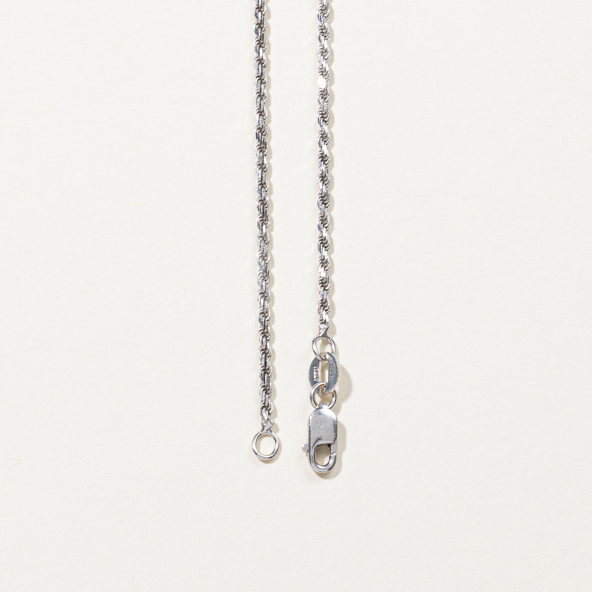 14k White Gold Rope Chain | 16" |