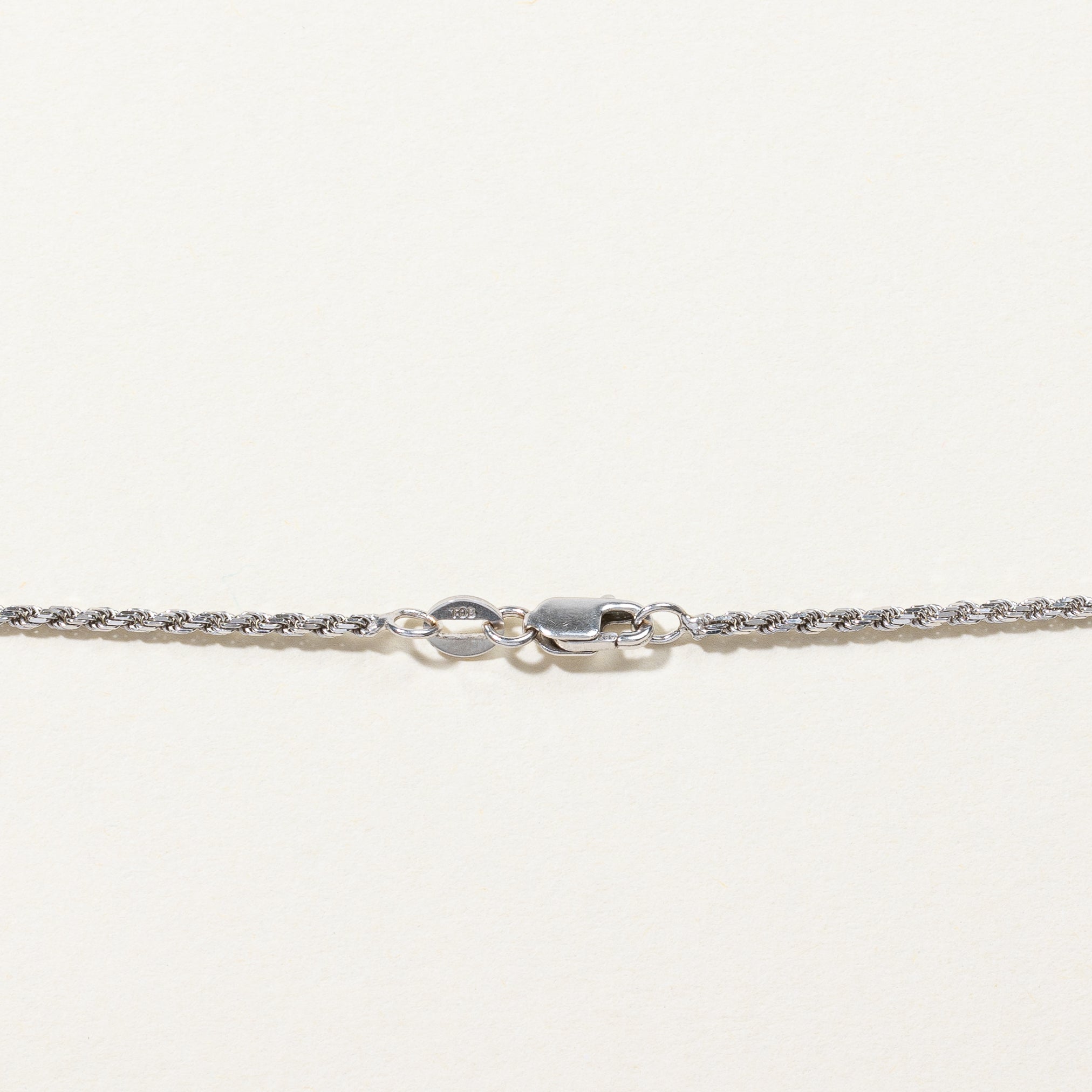 14k White Gold Rope Chain | 16" |