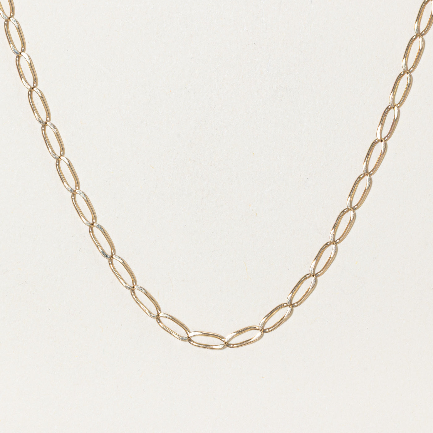 10k Yellow Gold Oval Curb Link Chain | 24"