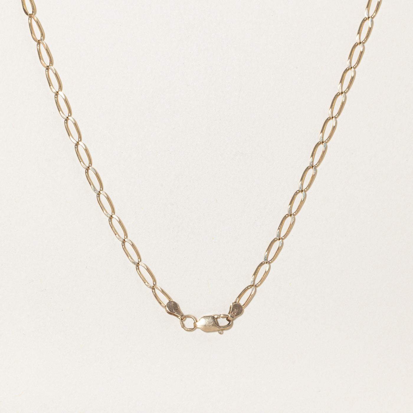 10k Yellow Gold Oval Curb Link Chain | 24"