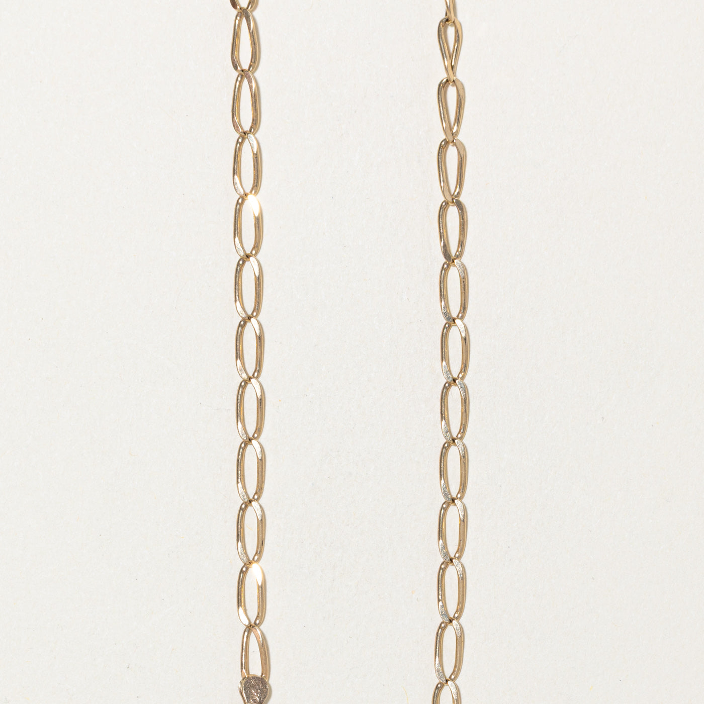 10k Yellow Gold Oval Curb Link Chain | 24"