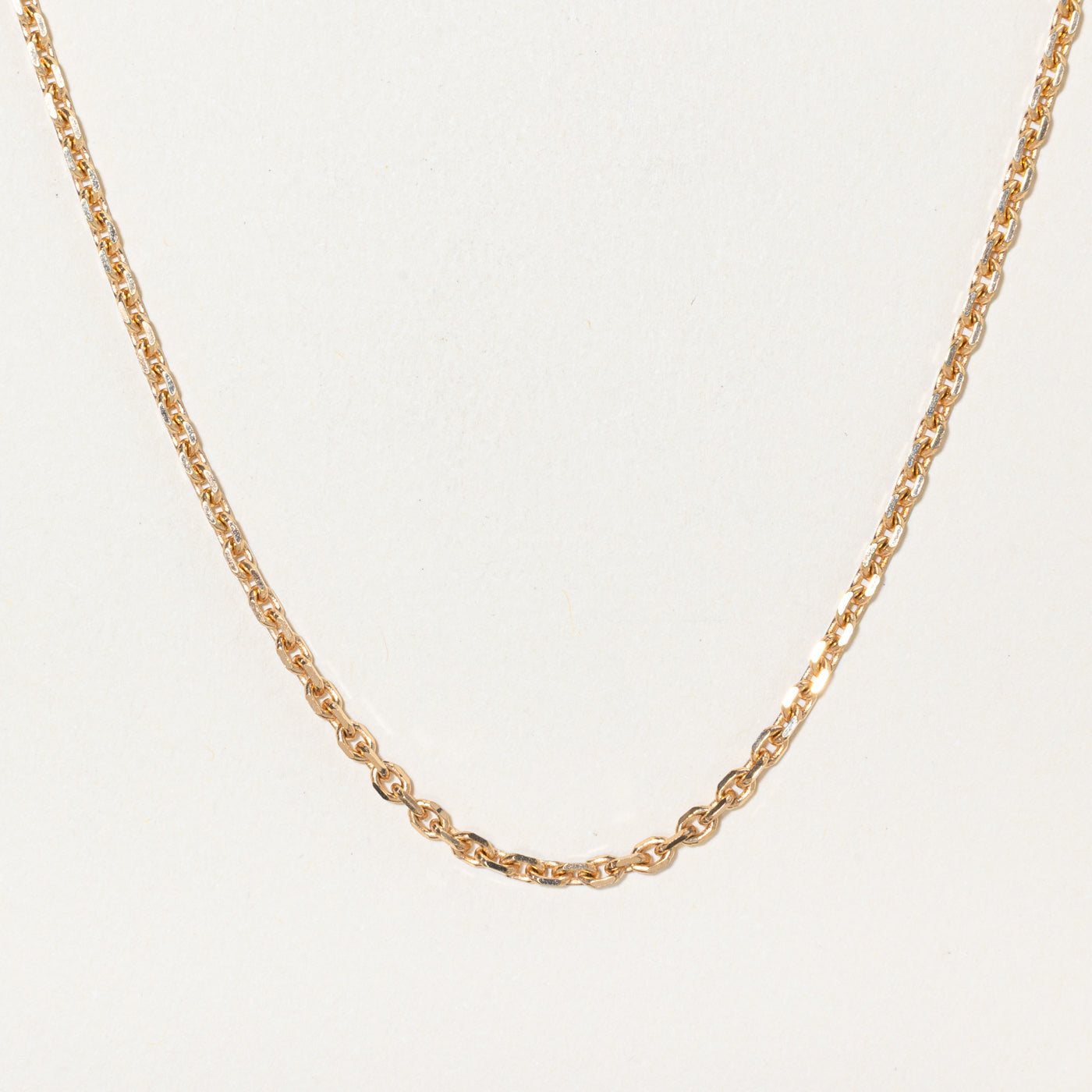 10k Yellow Gold Knife Edge Cable Link Chain | 24"