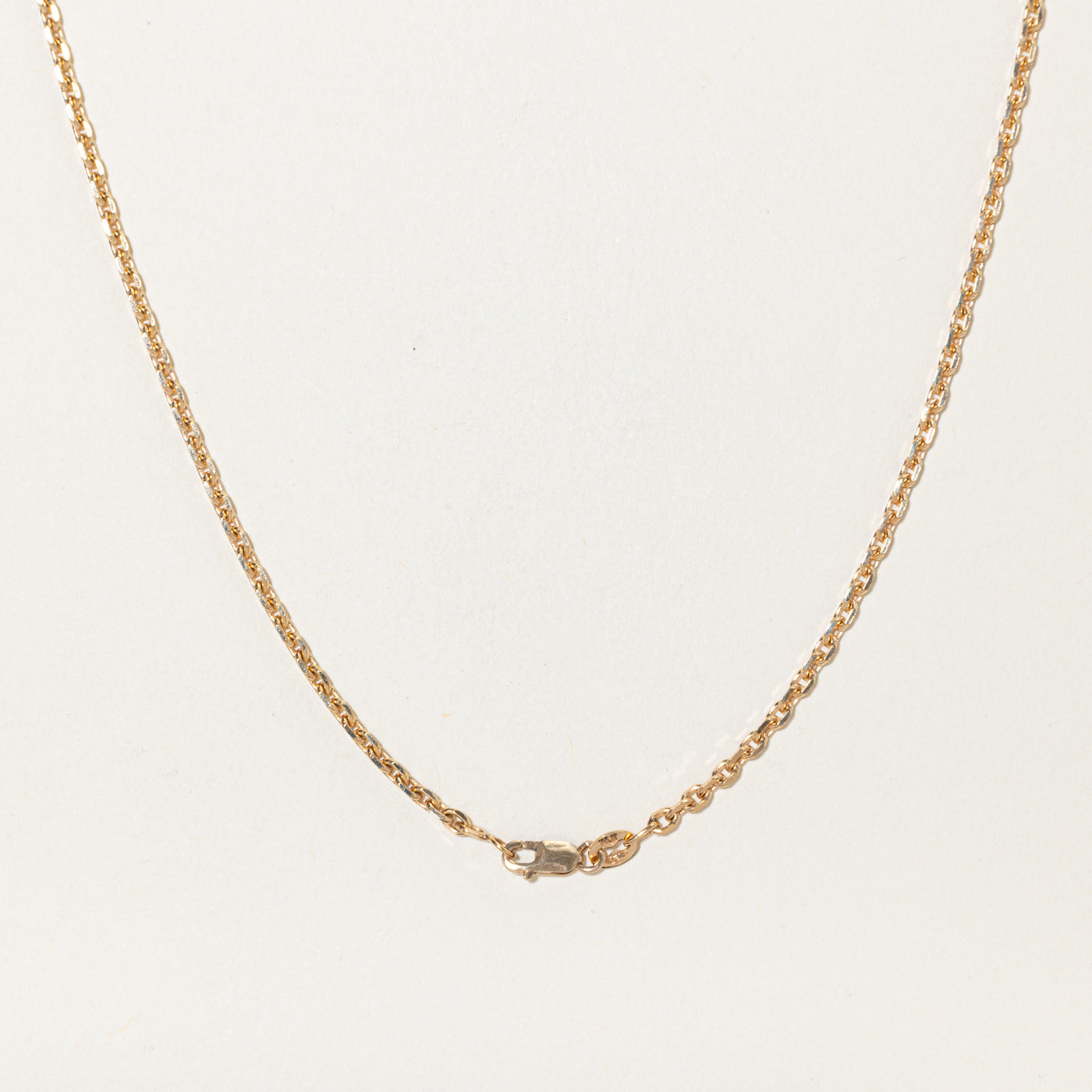 10k Yellow Gold Knife Edge Cable Link Chain | 24"