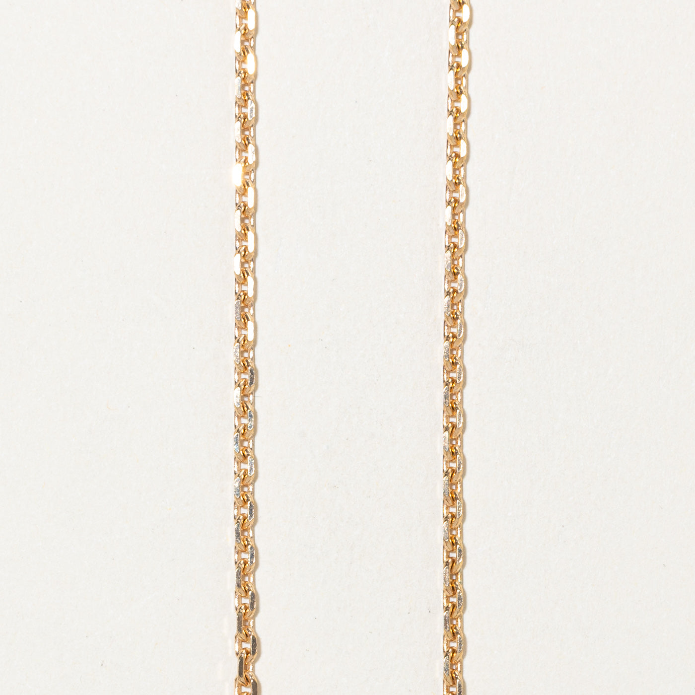 10k Yellow Gold Knife Edge Cable Link Chain | 24"