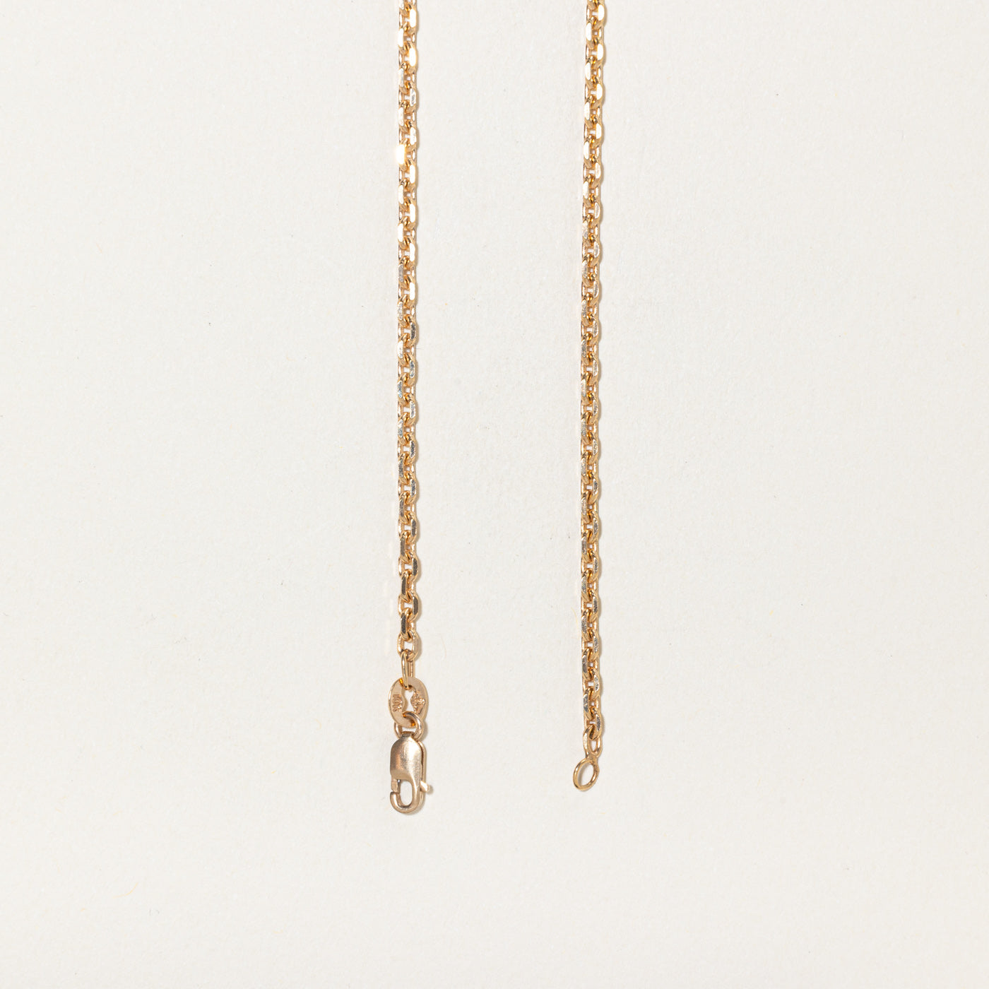 10k Yellow Gold Knife Edge Cable Link Chain | 24"