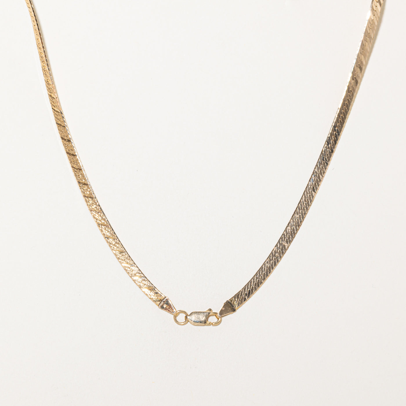 14k Yellow Gold Herringbone Chain | 18"