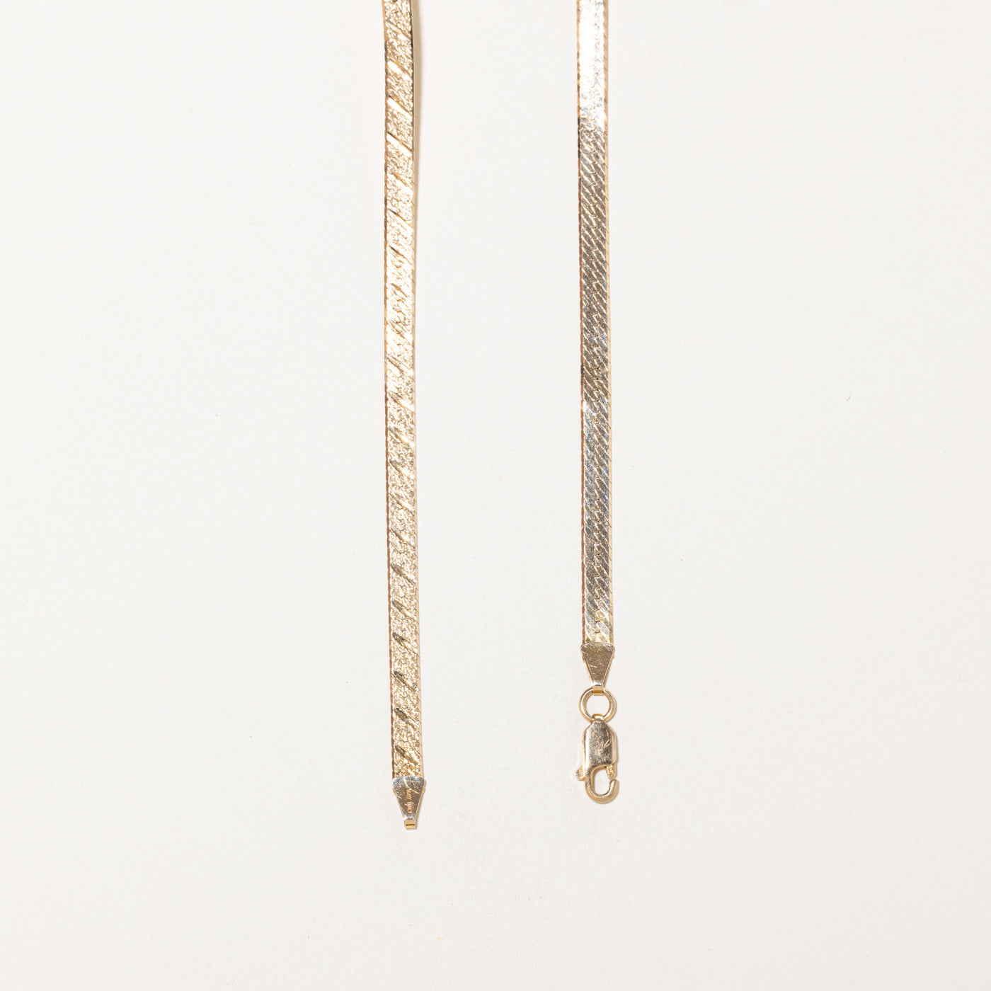 14k Yellow Gold Herringbone Chain | 18"