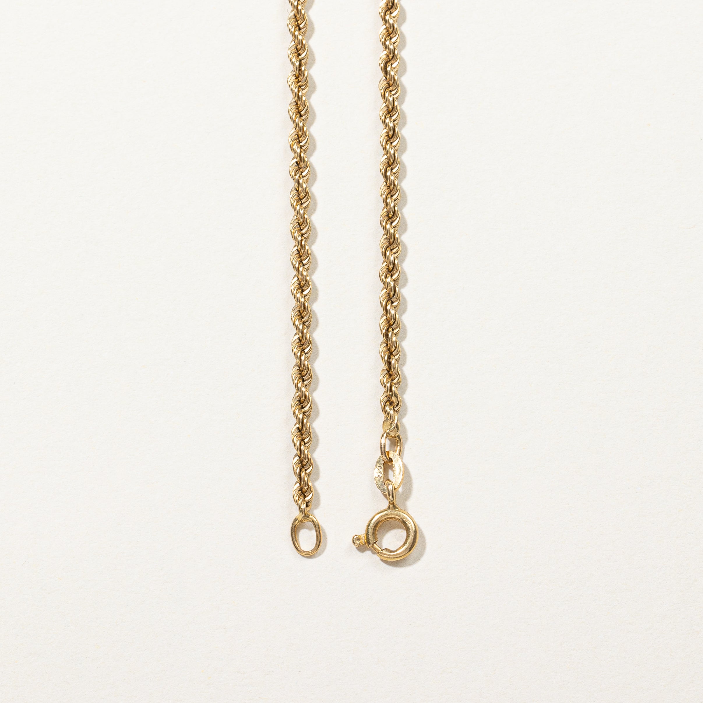 18k Yellow Gold Rope Chain with Italian Hallmark| 24"|