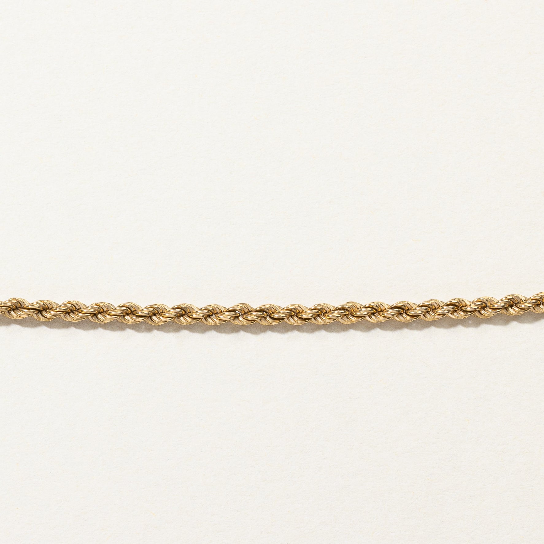 18k Yellow Gold Rope Chain with Italian Hallmark| 24"|