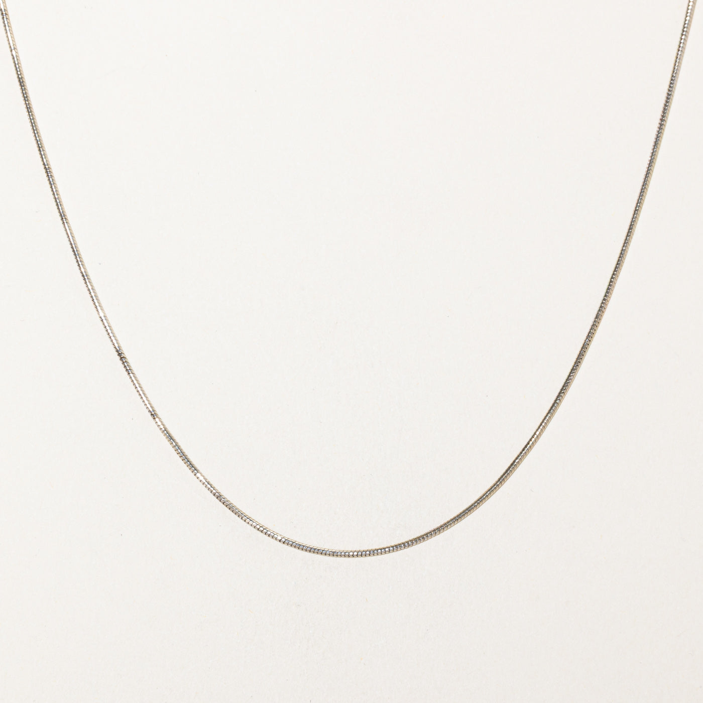 14k White Gold Snake Chain | 19"