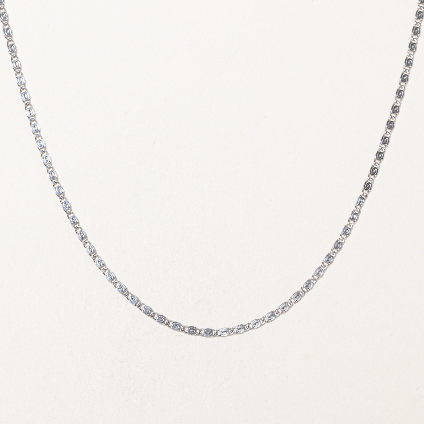 'Unoaerre' 14k White Gold Scroll Chain | 1.9mm | 16"