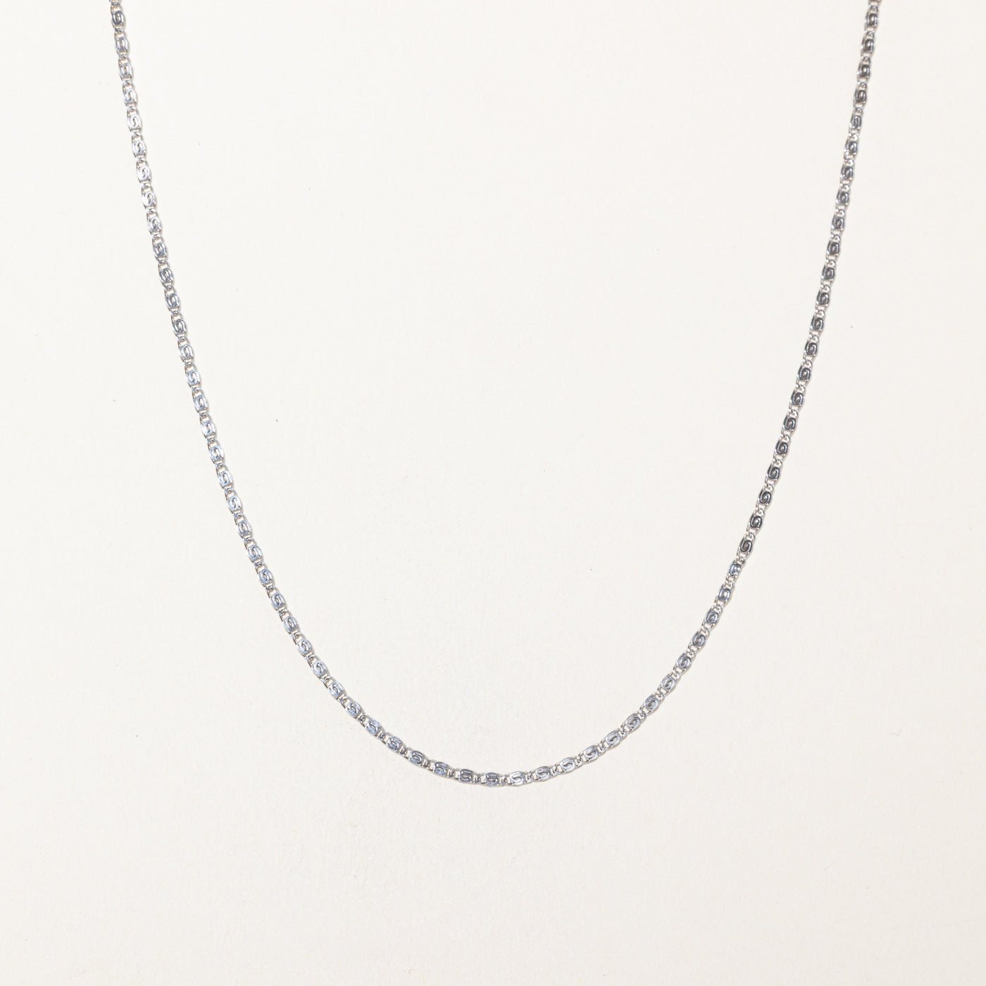 'Unoaerre' 14k White Gold Scroll Chain | 1.9mm | 16"