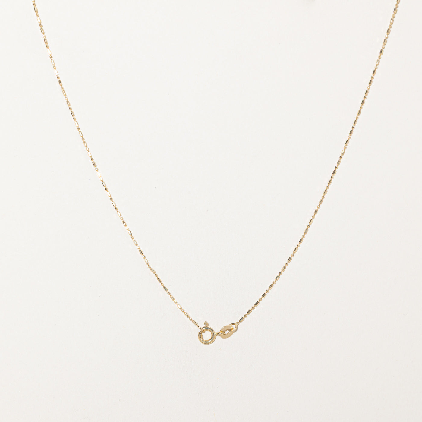 14k Yellow Gold Beaded Chain | 17"
