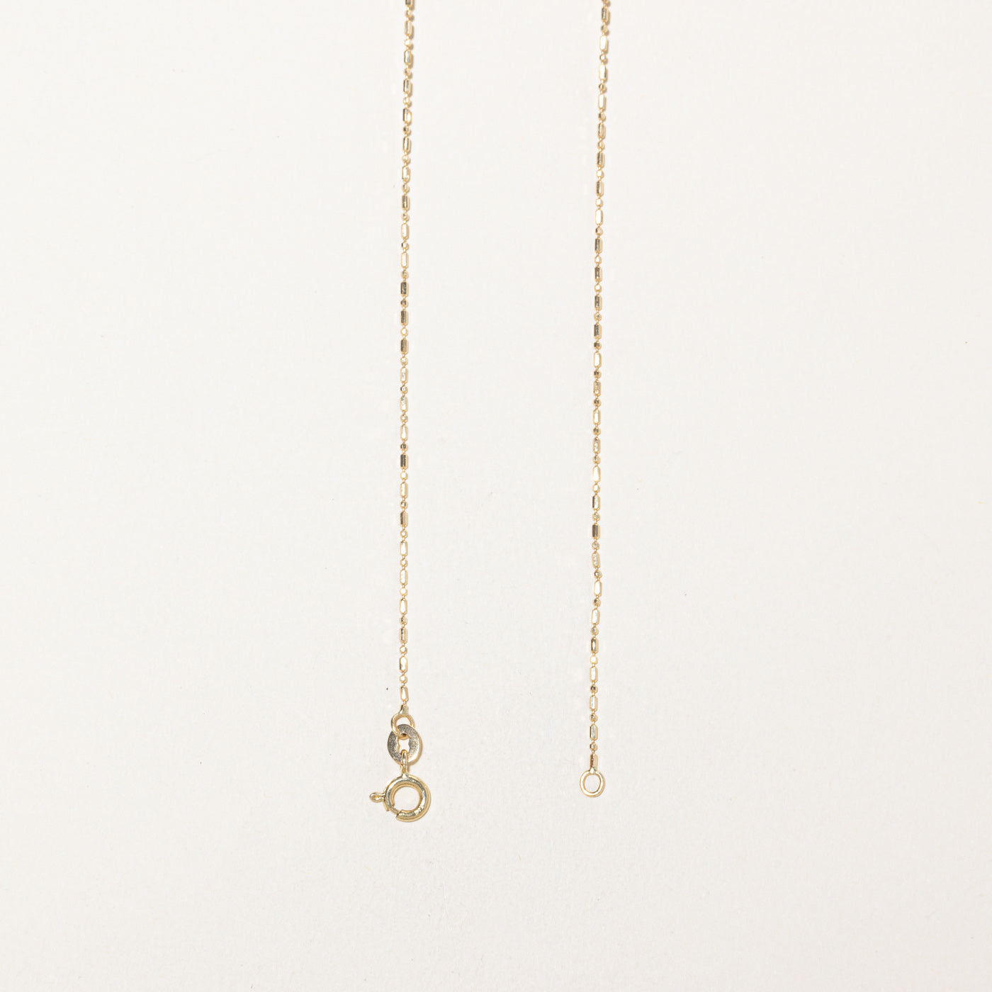 14k Yellow Gold Beaded Chain | 17"