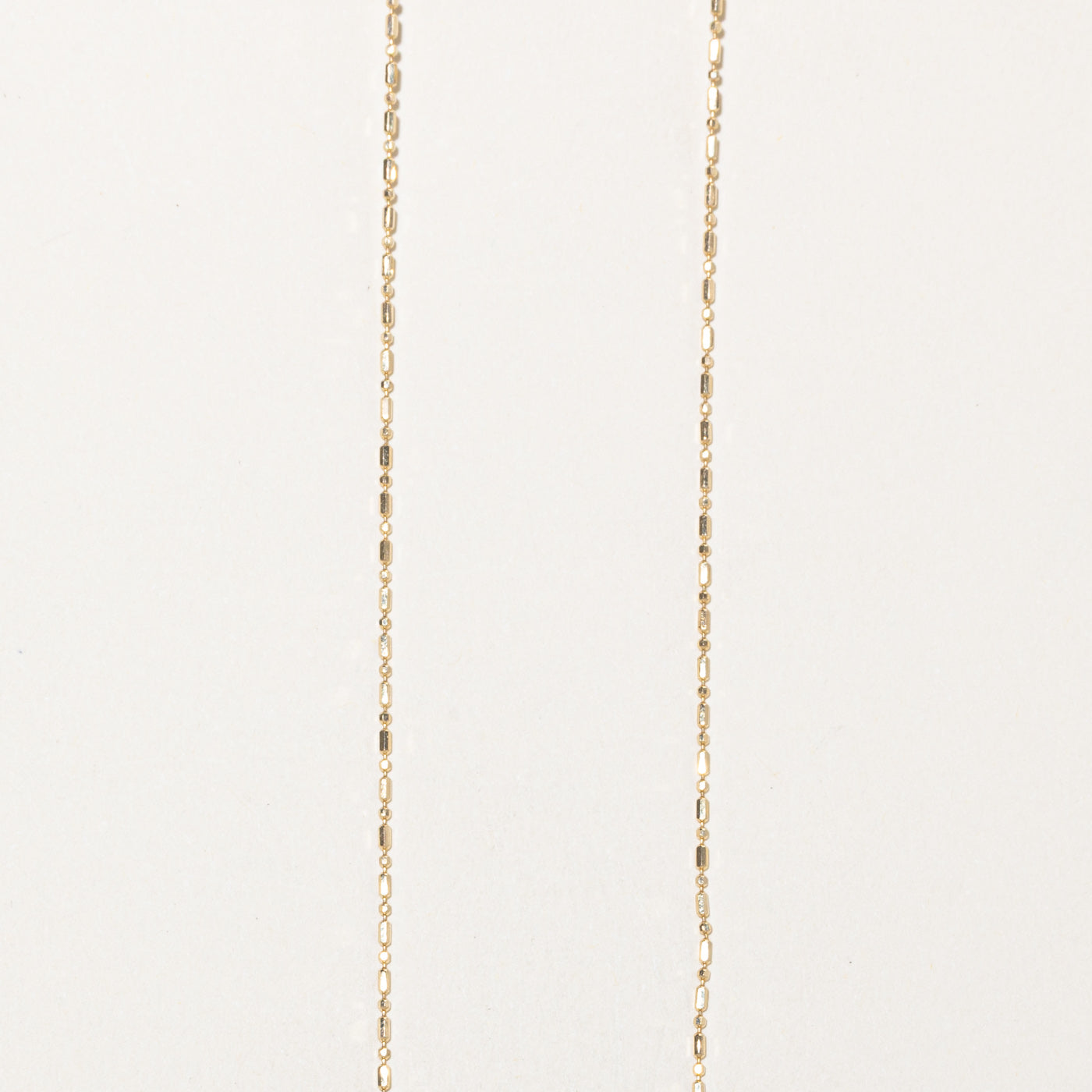 14k Yellow Gold Beaded Chain | 17"