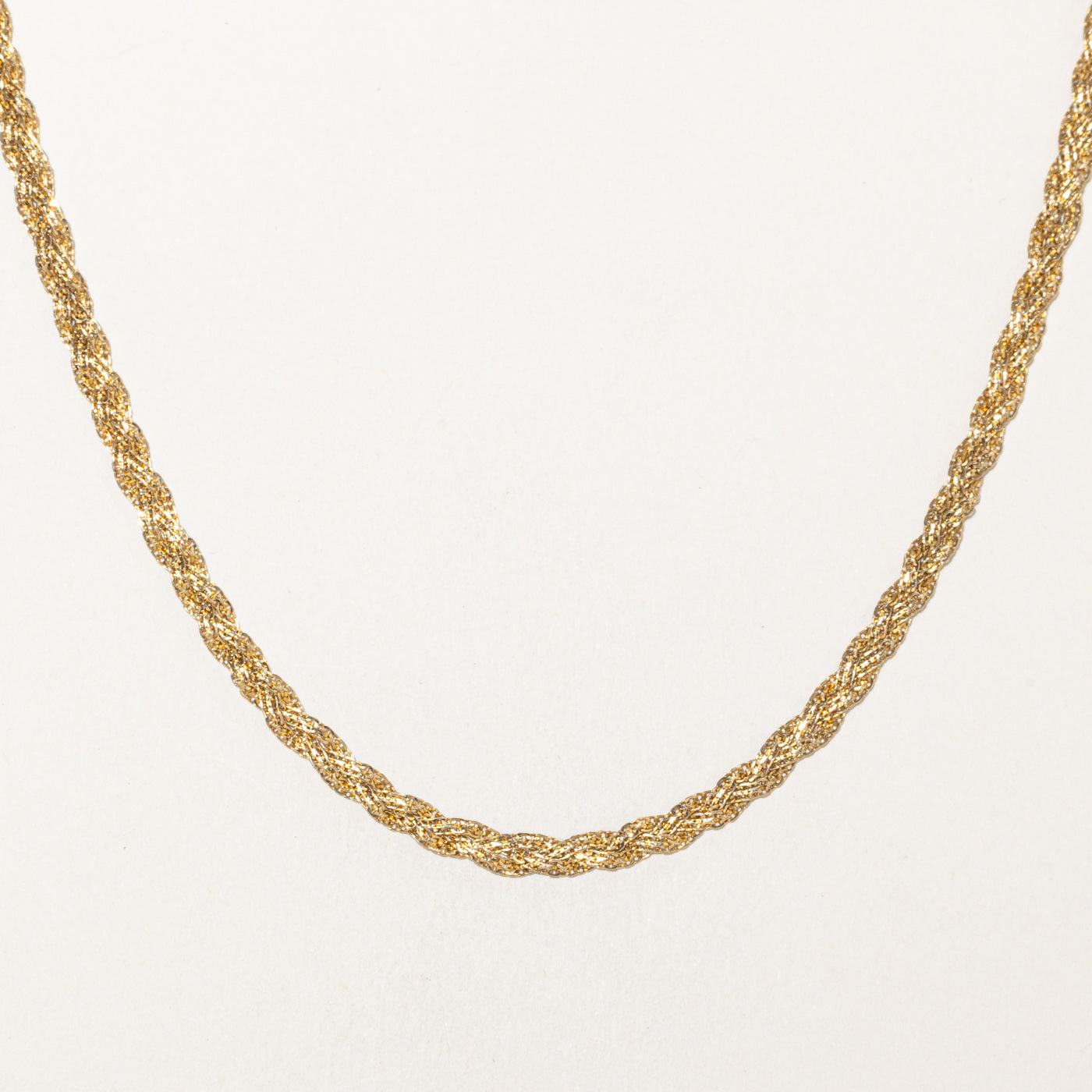 18k Yellow Gold Braided Chain | 16"