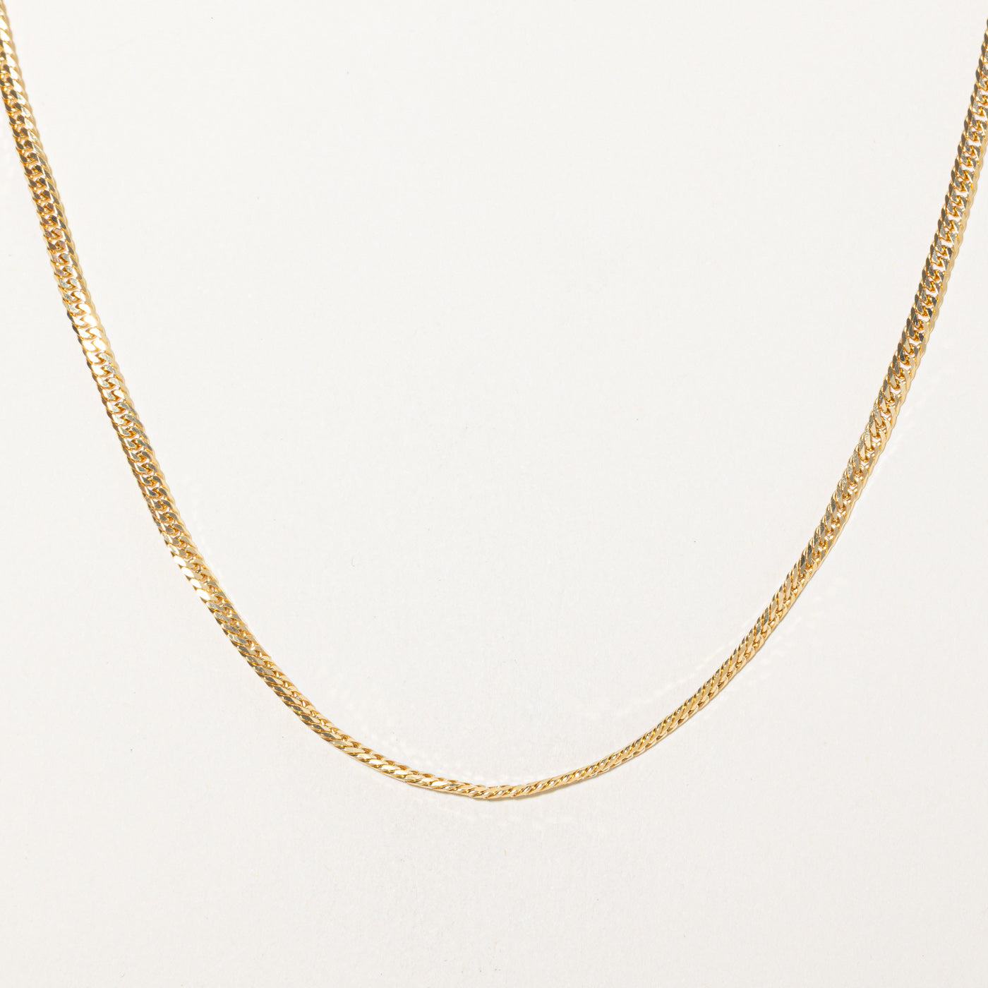 Chaîne gourmette en or jaune 18 carats | 40,6 cm