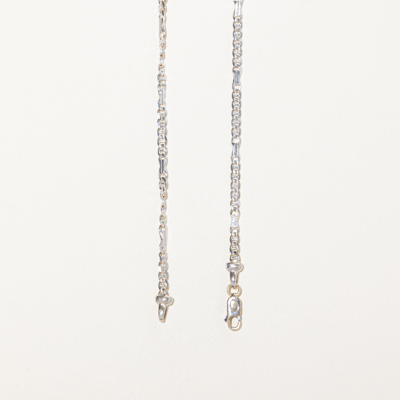 Italian 18k White Gold Figarucci Chain Necklace | 24"