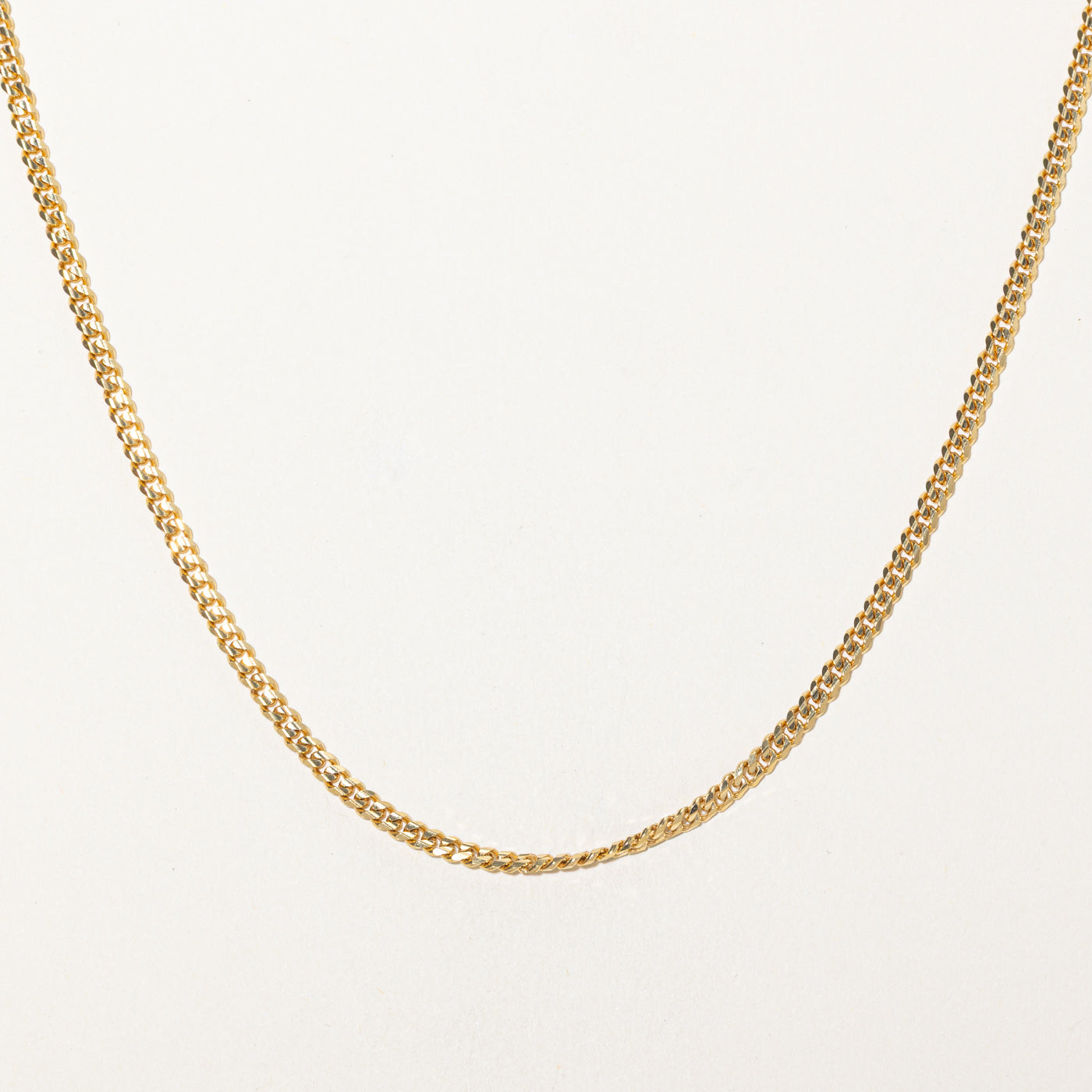 Italian 18k Yellow Gold Curb Link Chain | 17"