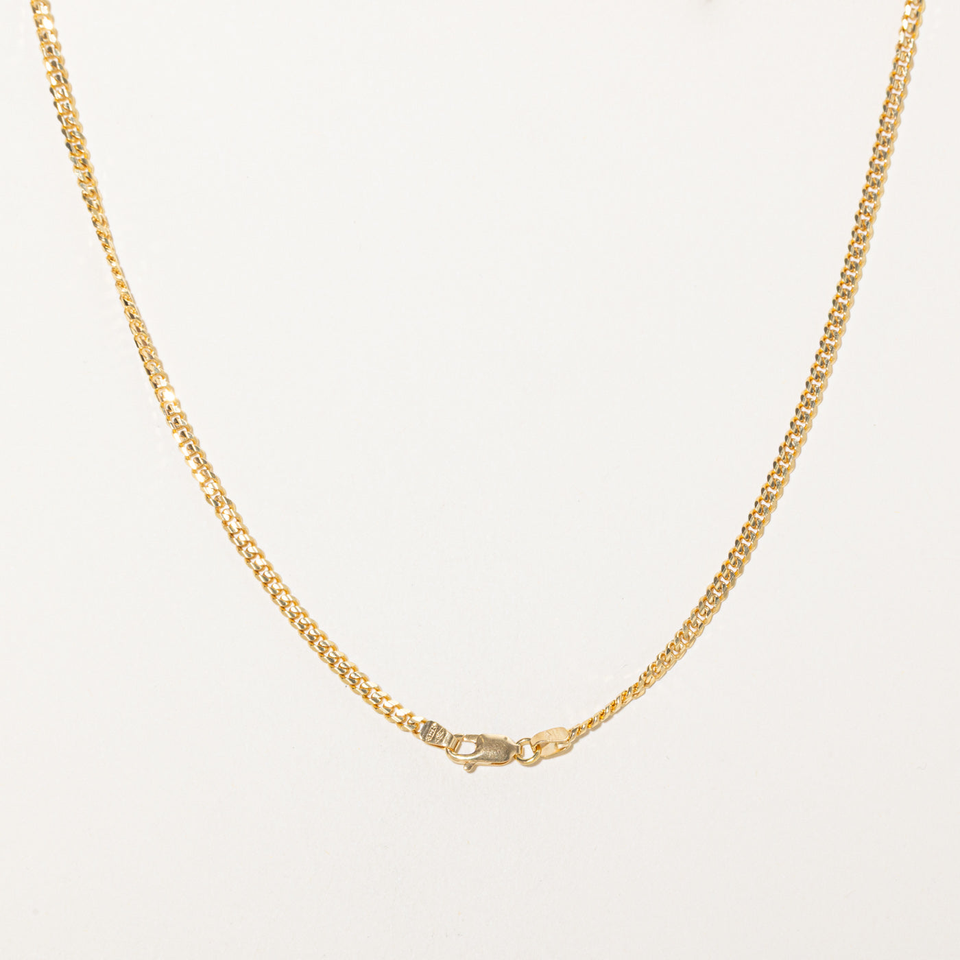 Italian 18k Yellow Gold Curb Link Chain | 17"