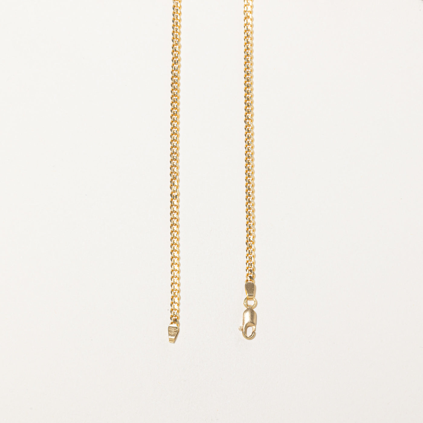 Italian 18k Yellow Gold Curb Link Chain | 17"