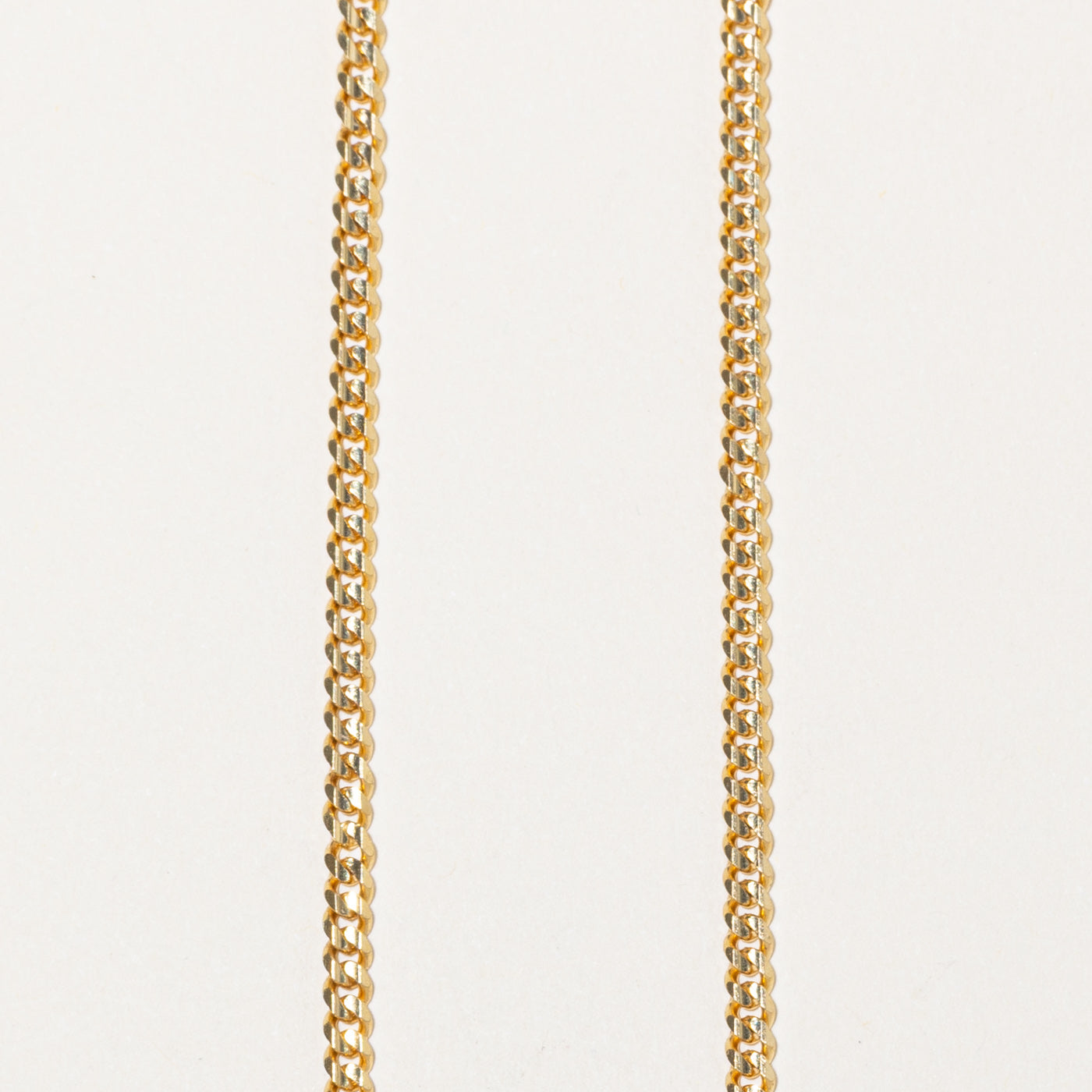 Italian 18k Yellow Gold Curb Link Chain | 17"