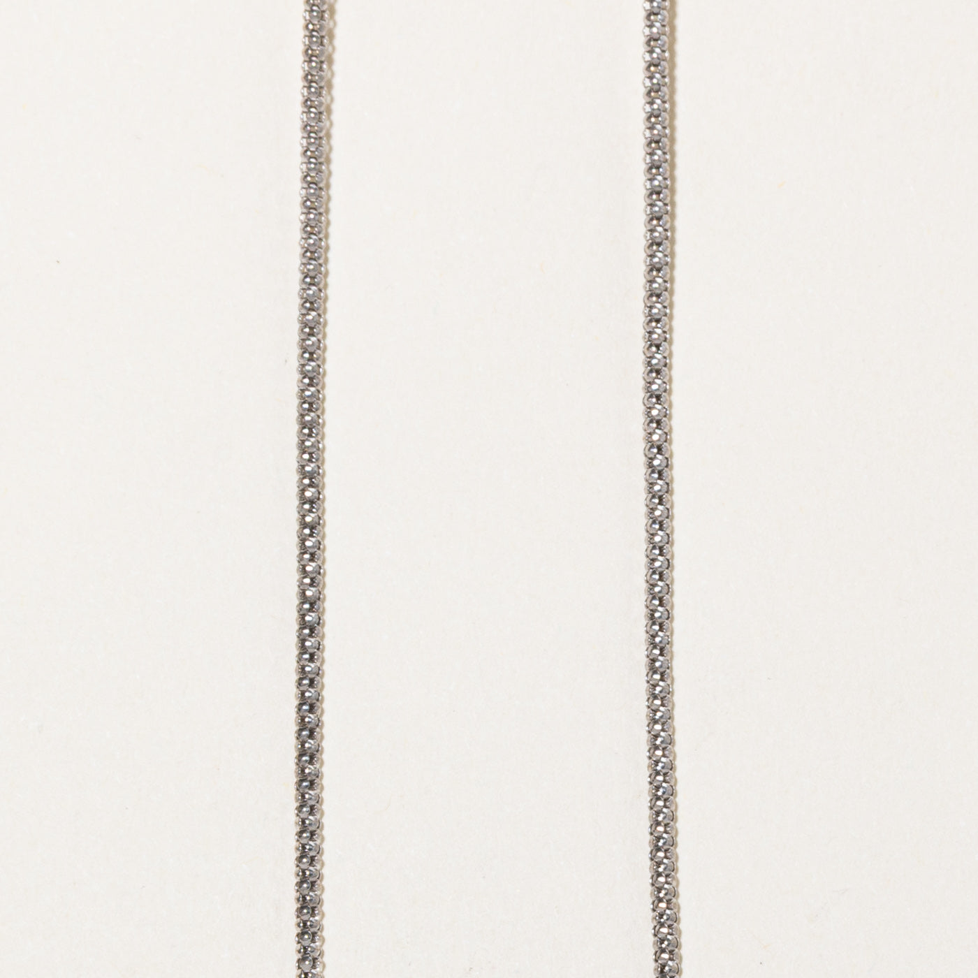 18k White Gold Popcorn Chain | 17"