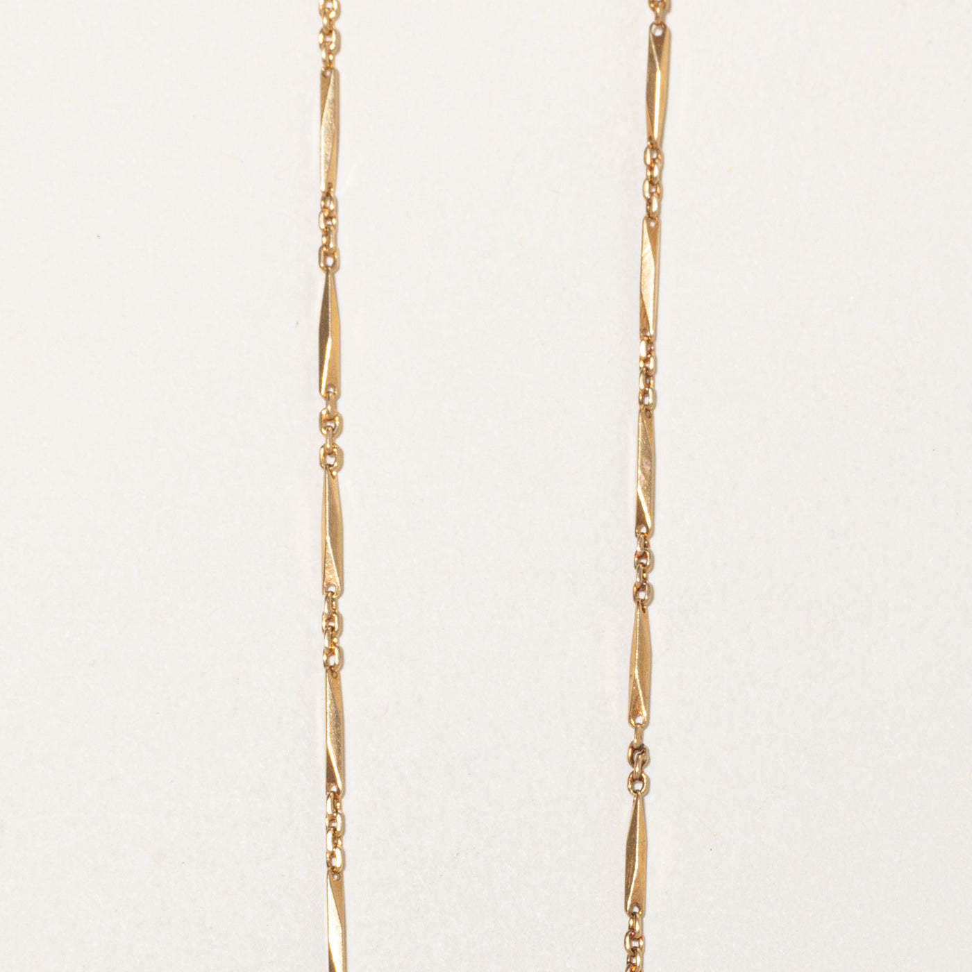 18k Yellow Gold Bar Link Chain | 20"