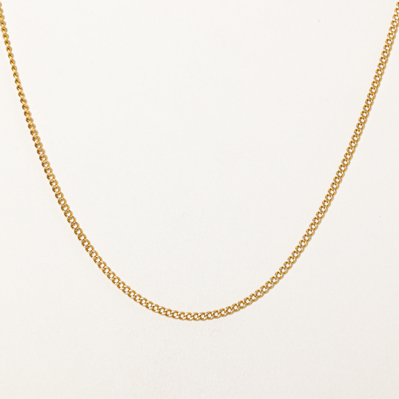 18k Yellow Gold Curb Link Chain | 26"