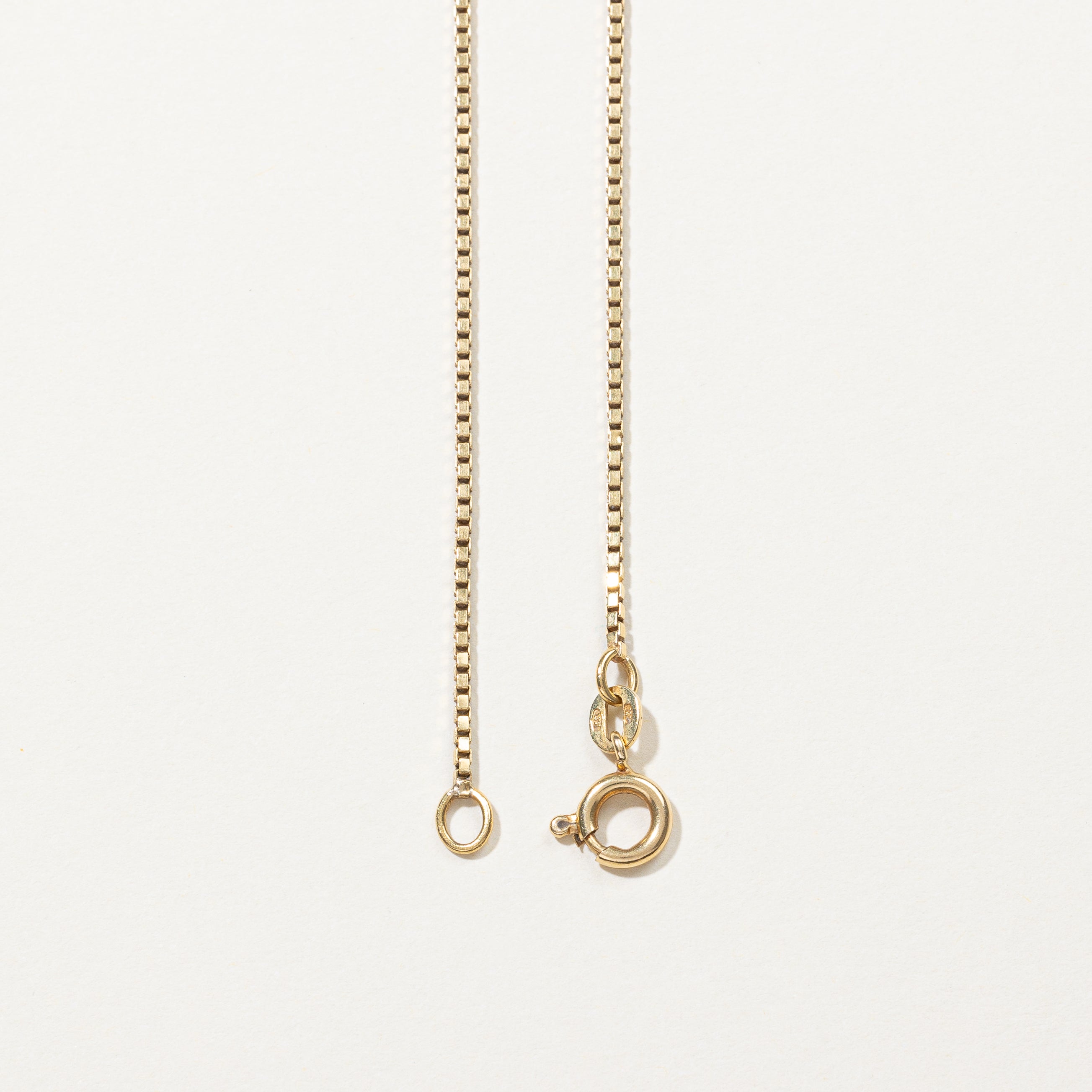 Vintage Italian 18k Yellow Gold Box Chain | 24" |