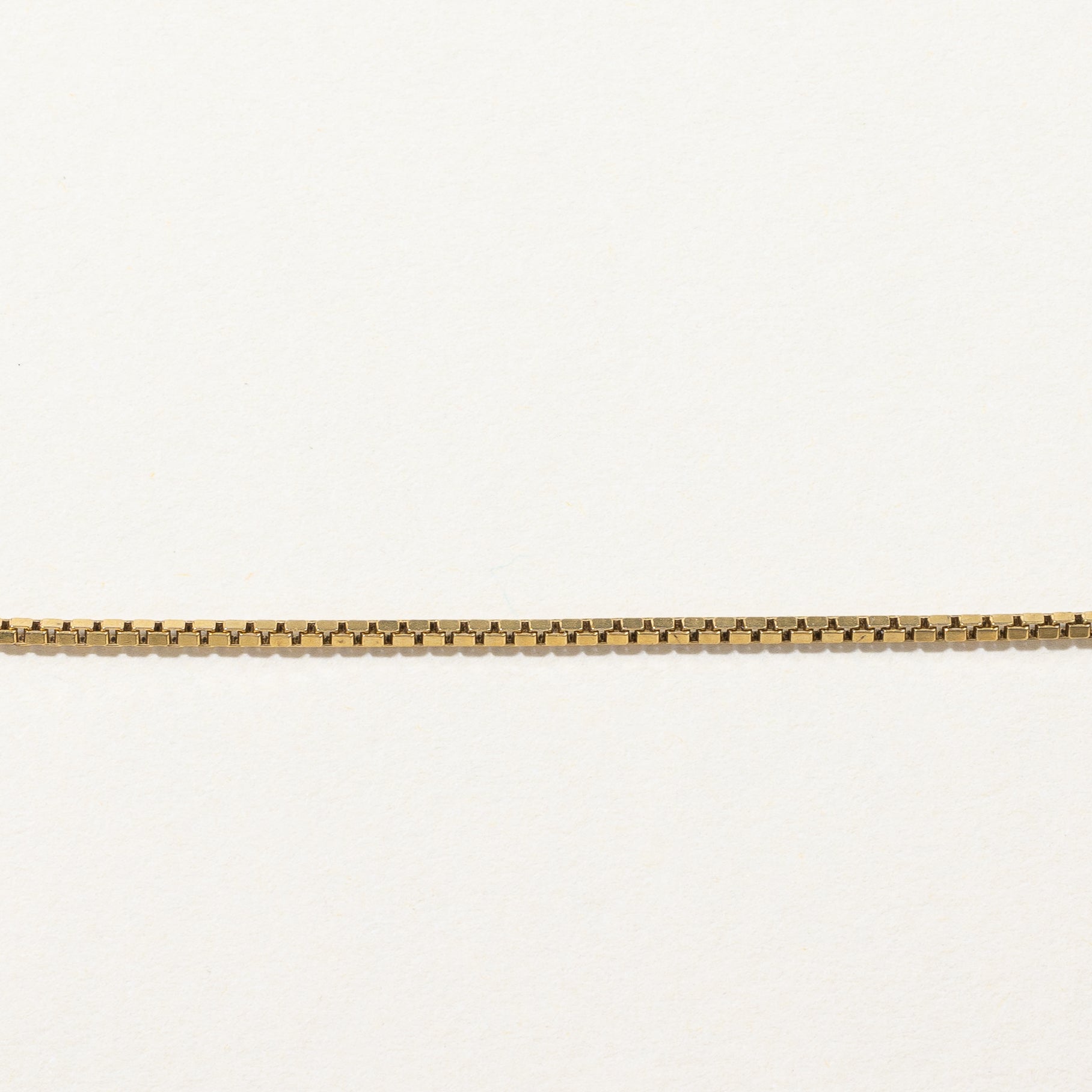 Vintage Italian 18k Yellow Gold Box Chain | 24" |