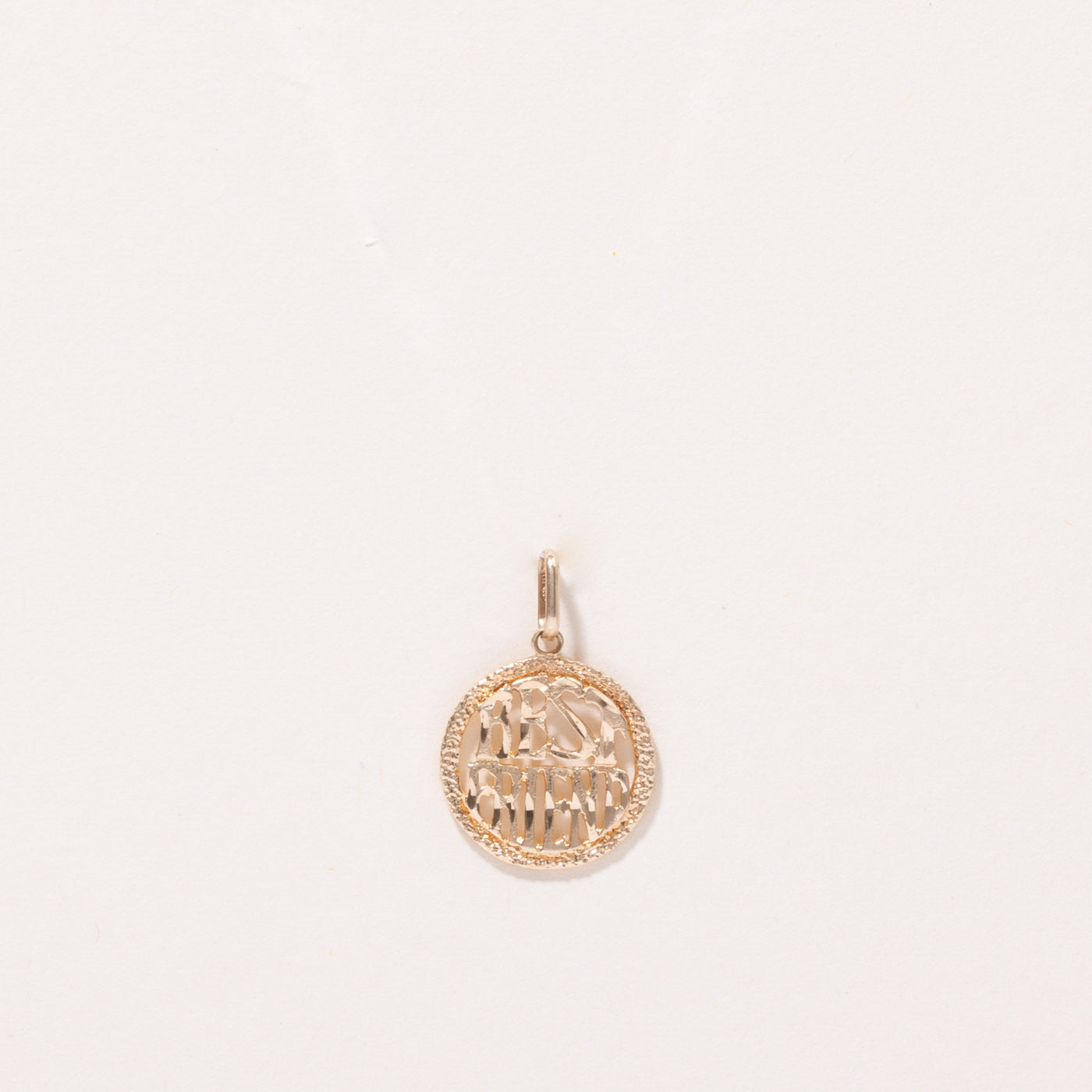 Breloque meilleure amie en or jaune 10 carats