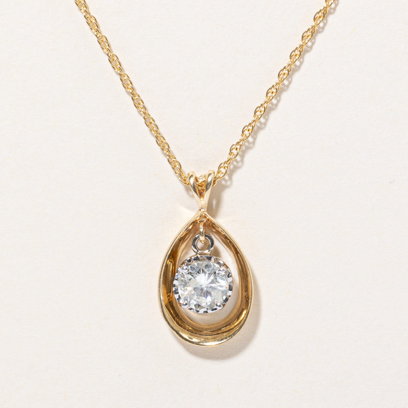 Diamond Drop Pendant & Necklace | 0.94ct I1 I | 16" |