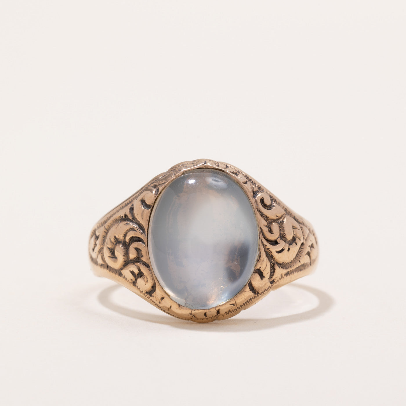 Bague cocktail antique en pierre de lune | 3,50 ct | Taille 10,75 |