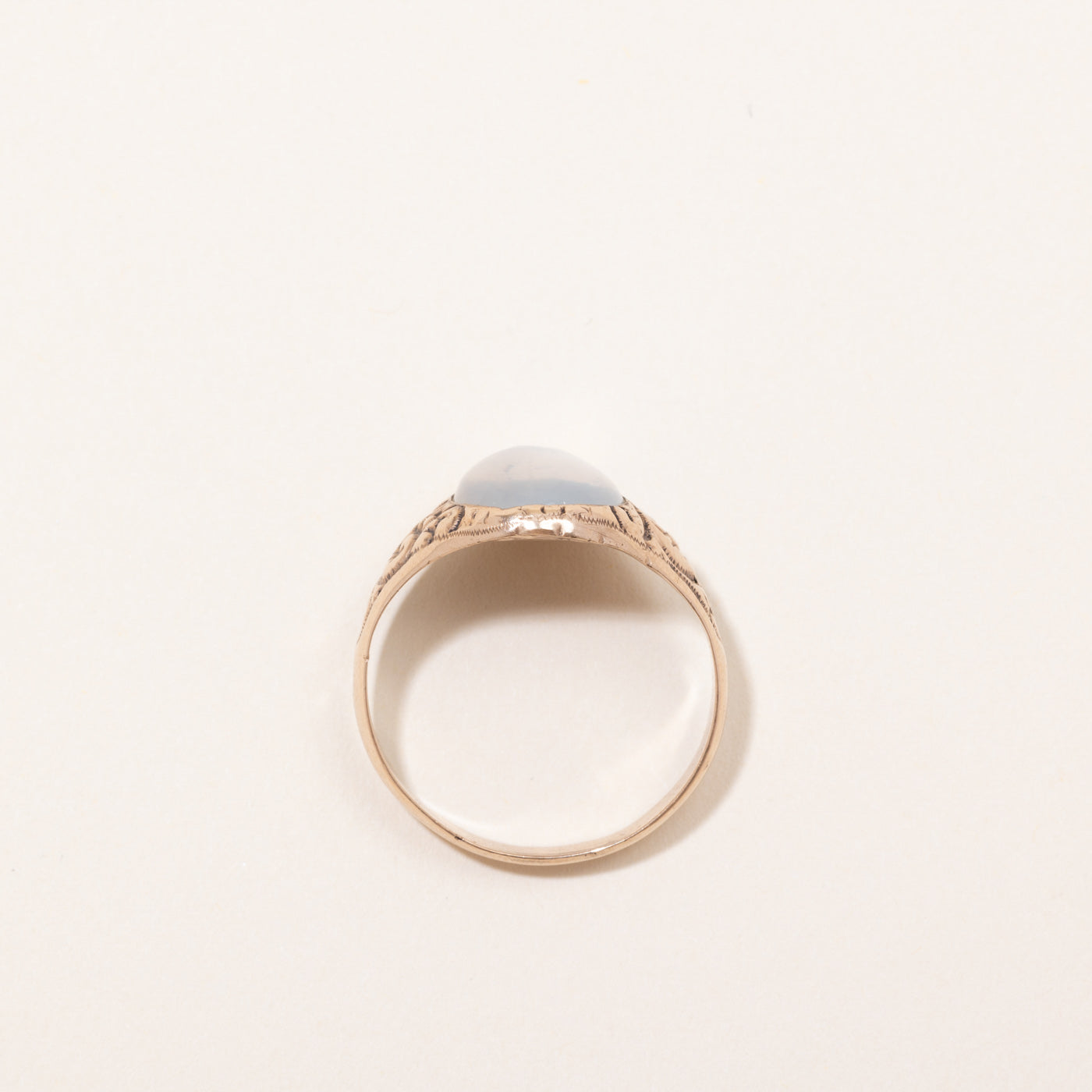 Bague cocktail antique en pierre de lune | 3,50 ct | Taille 10,75 |