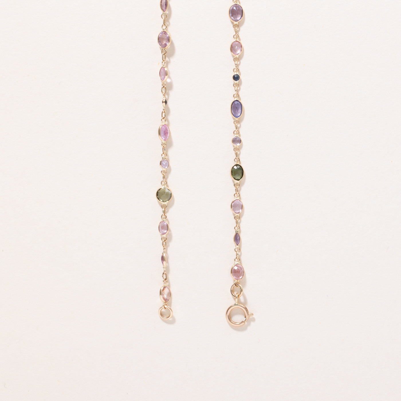 Multi Colour Sapphire Link Necklace | 20.00ctw | 32" |