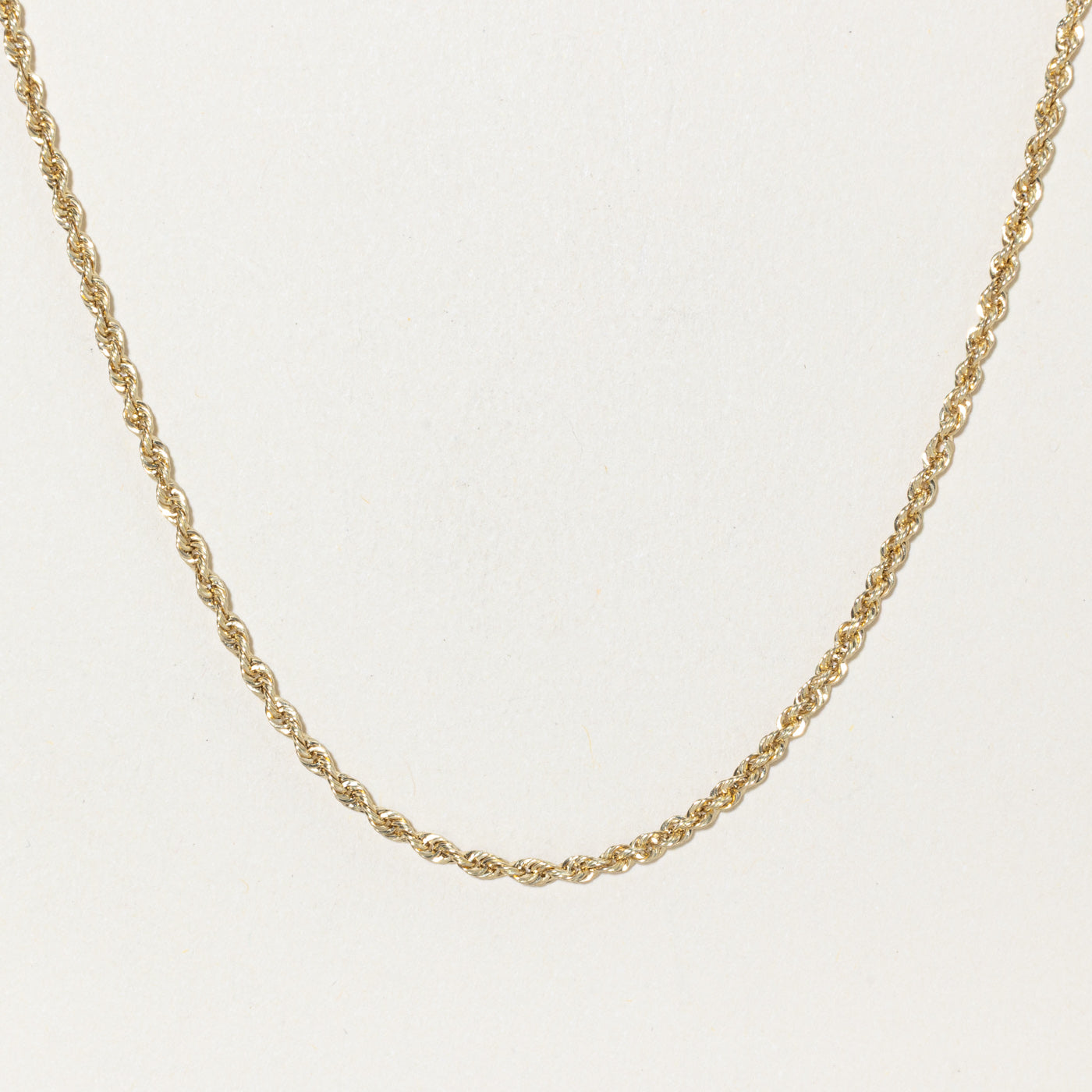 10k Yellow Gold Rope Chain | 19"
