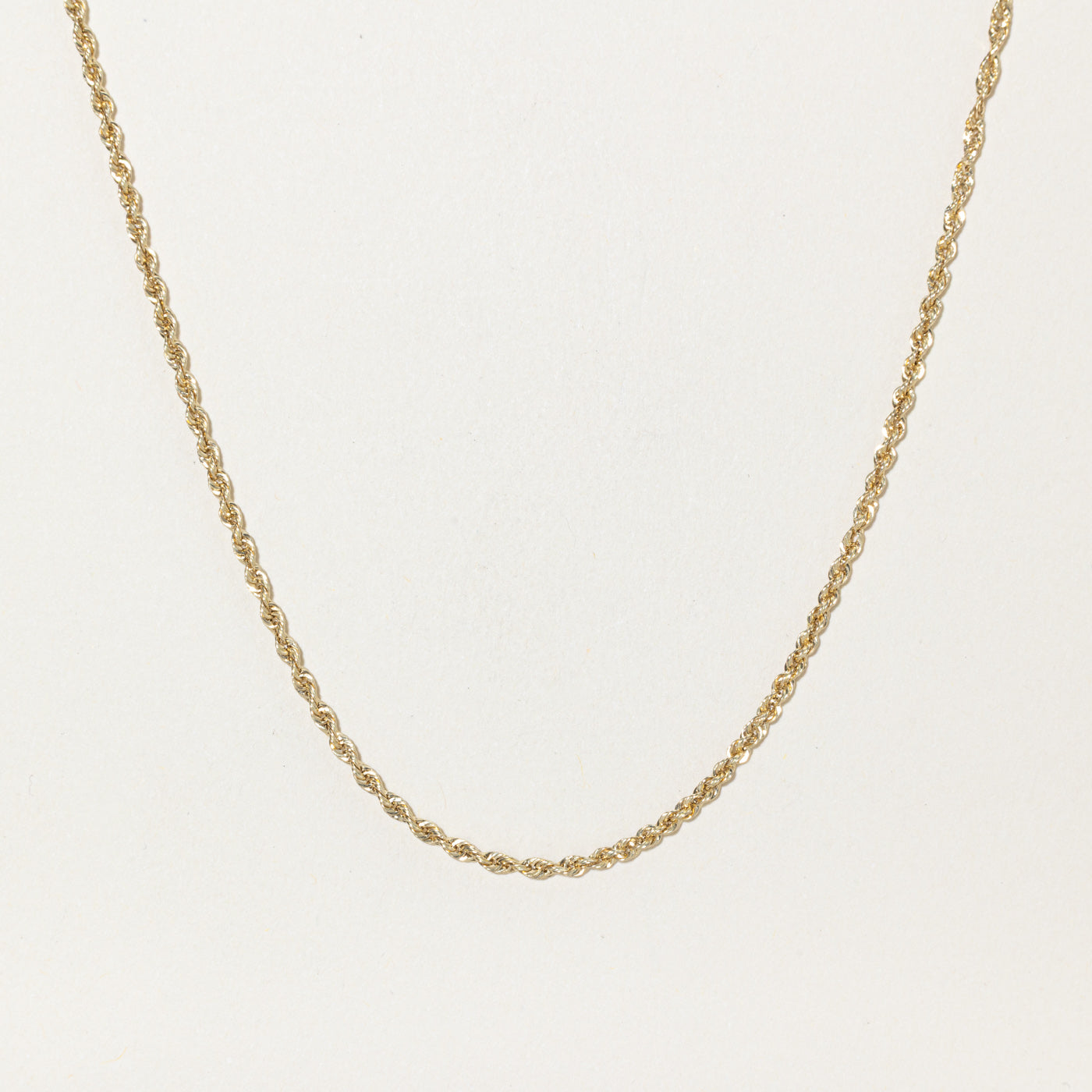 10k Yellow Gold Rope Chain | 19"