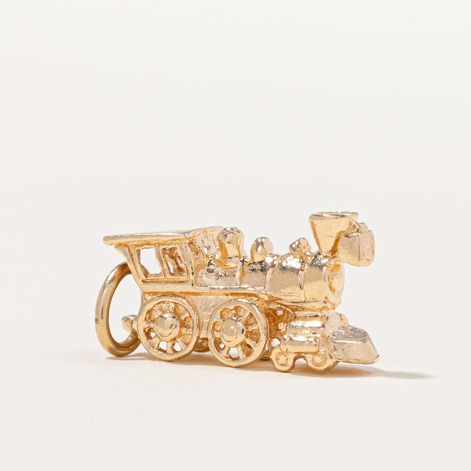 Yellow Gold Train Engine Pendant
