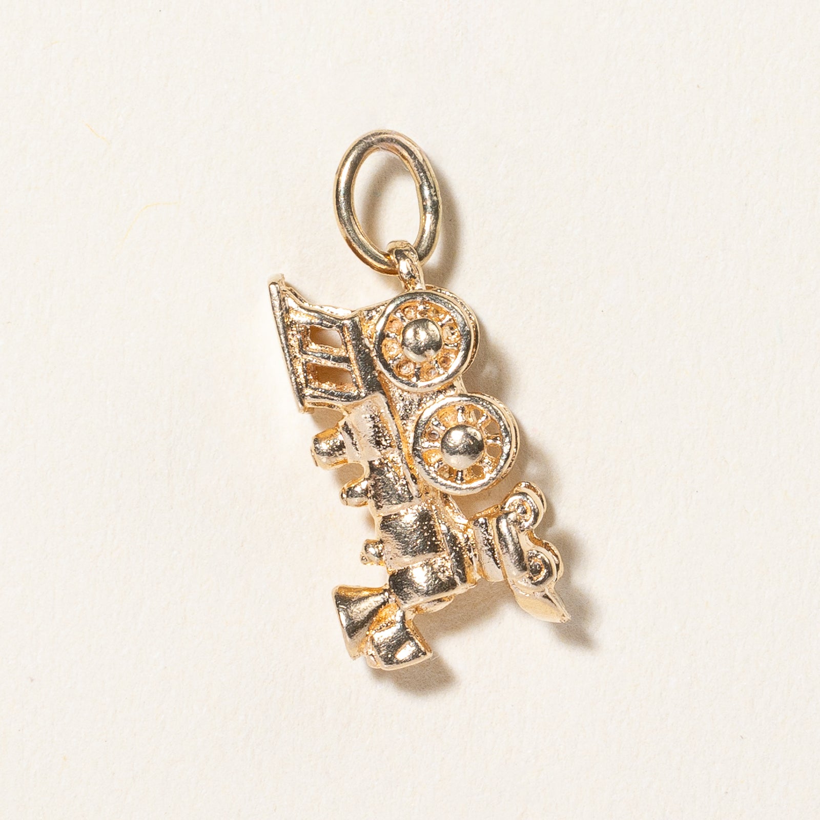 Yellow Gold Train Engine Pendant